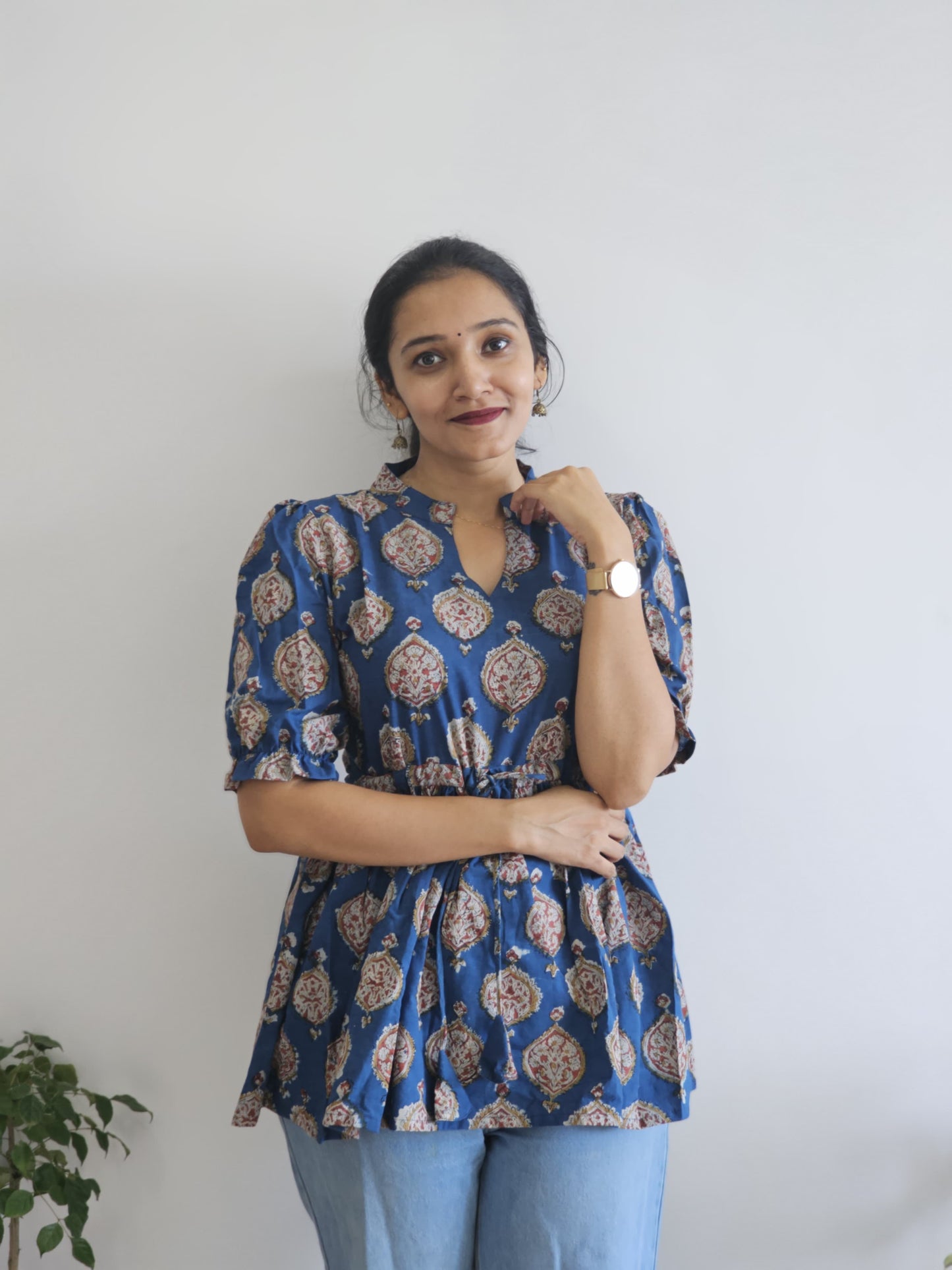 Ashika - Handblock Printed Short Kurta