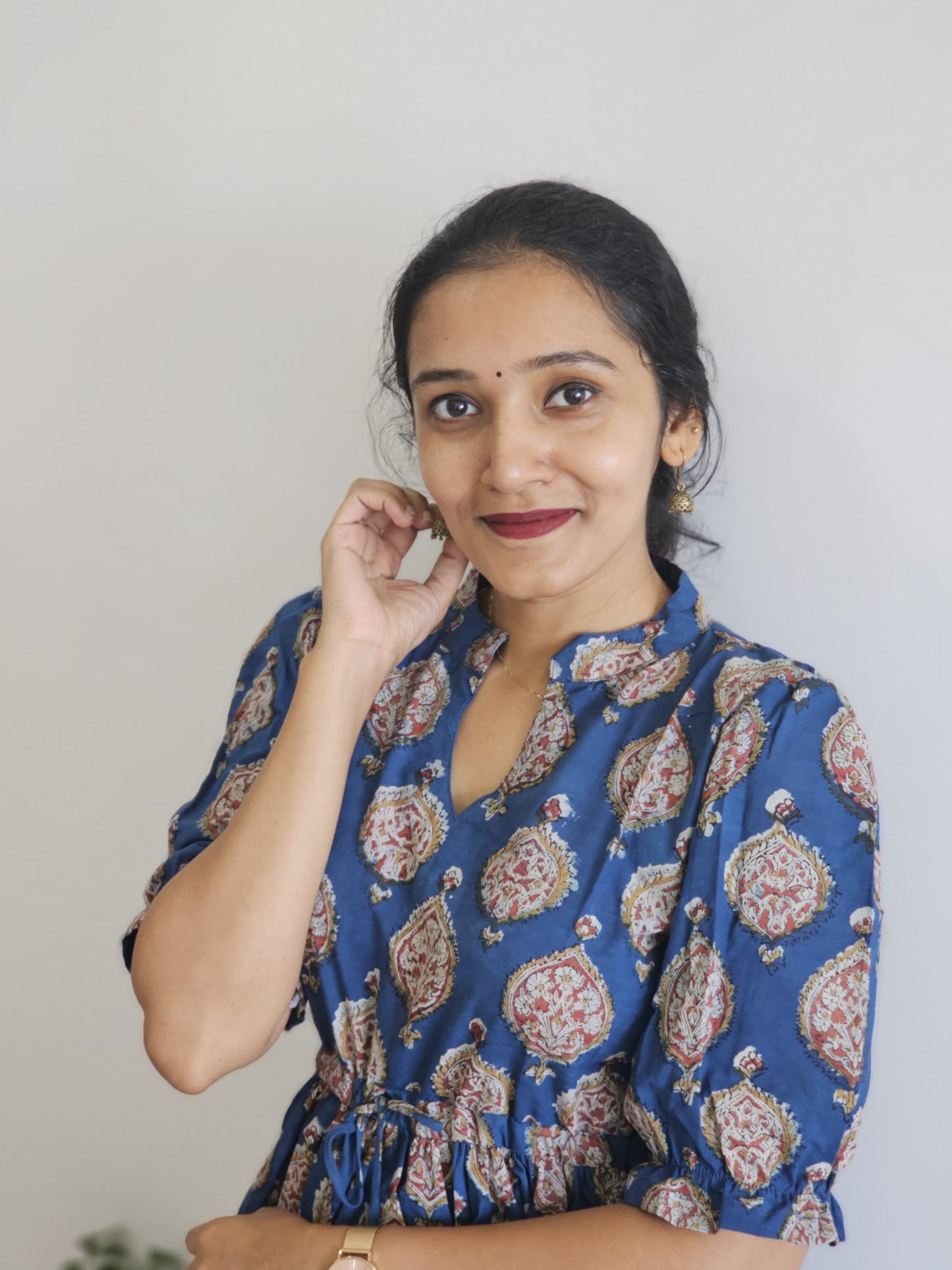 Ashika - Handblock Printed Short Kurta