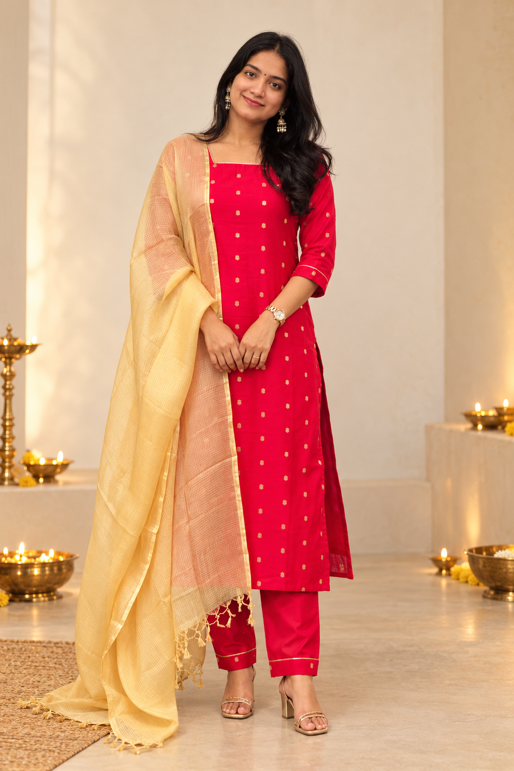Raaga - Gold Silk Kota Dupata