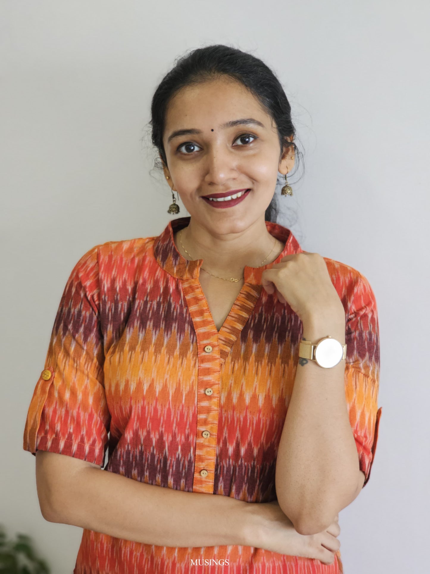 Aashvi - Ikkat Classy Short Kurta