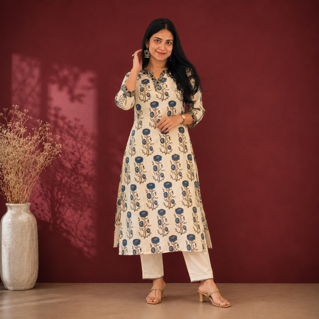 Athmika - Ajrakh Fusion Kurta