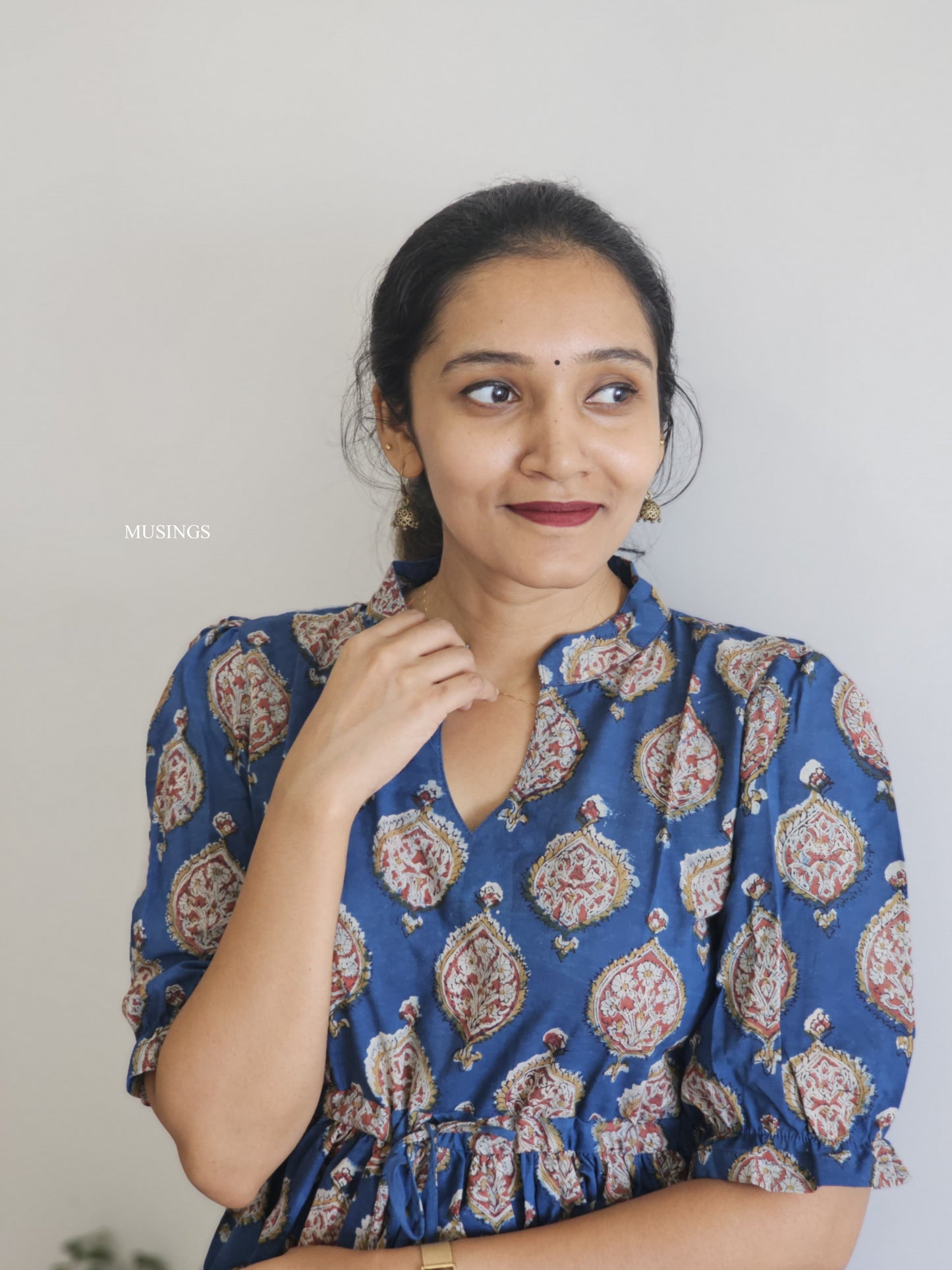 Ashika - Handblock Printed Short Kurta