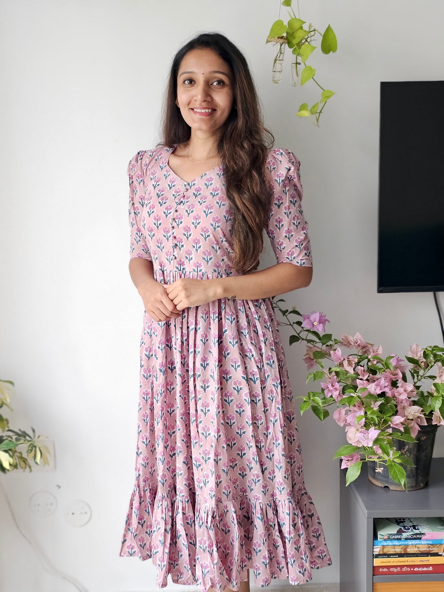 Lovelina - Handblock printed Dress