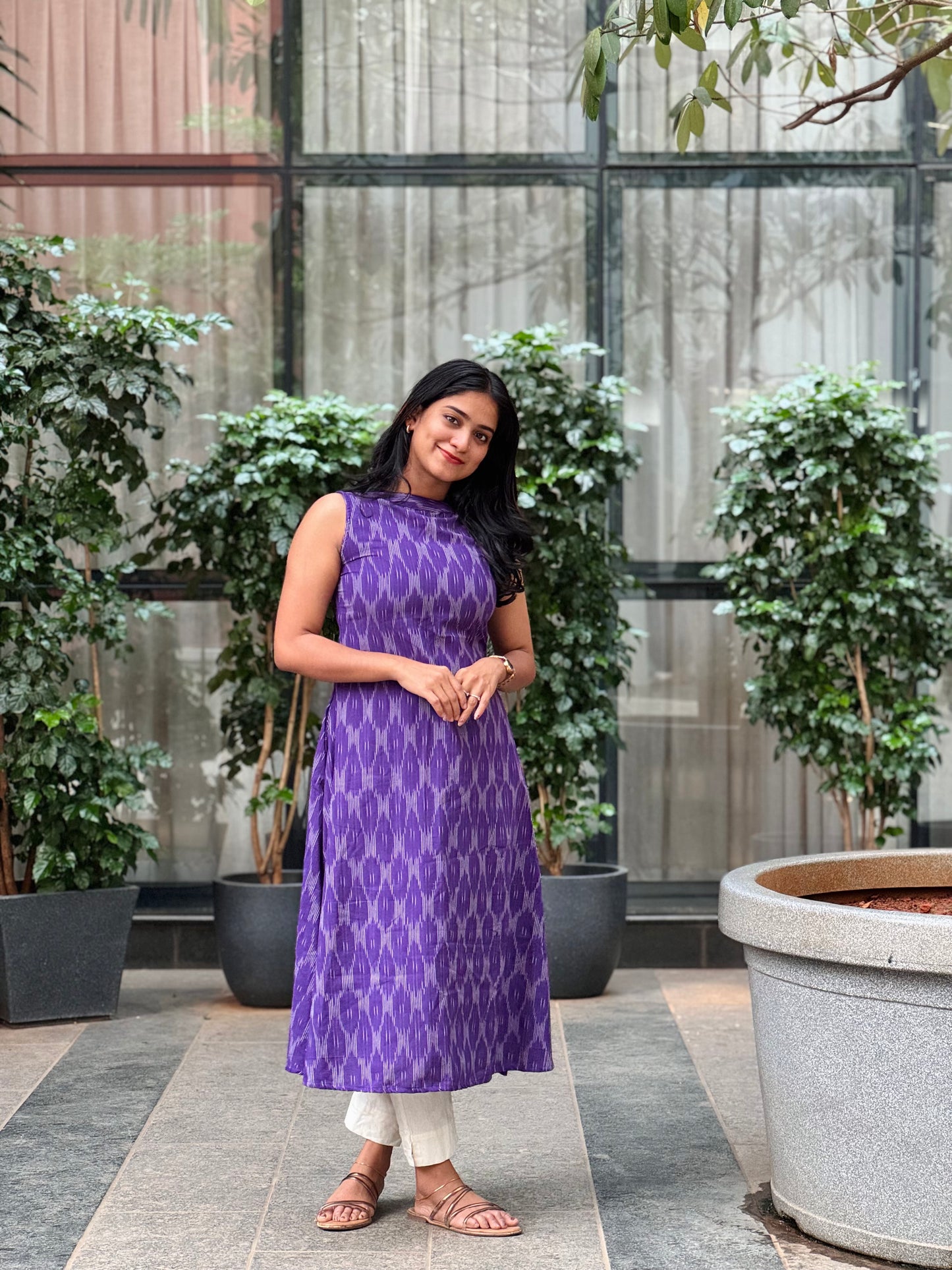 Yuva - Ikkat A-line Kurta