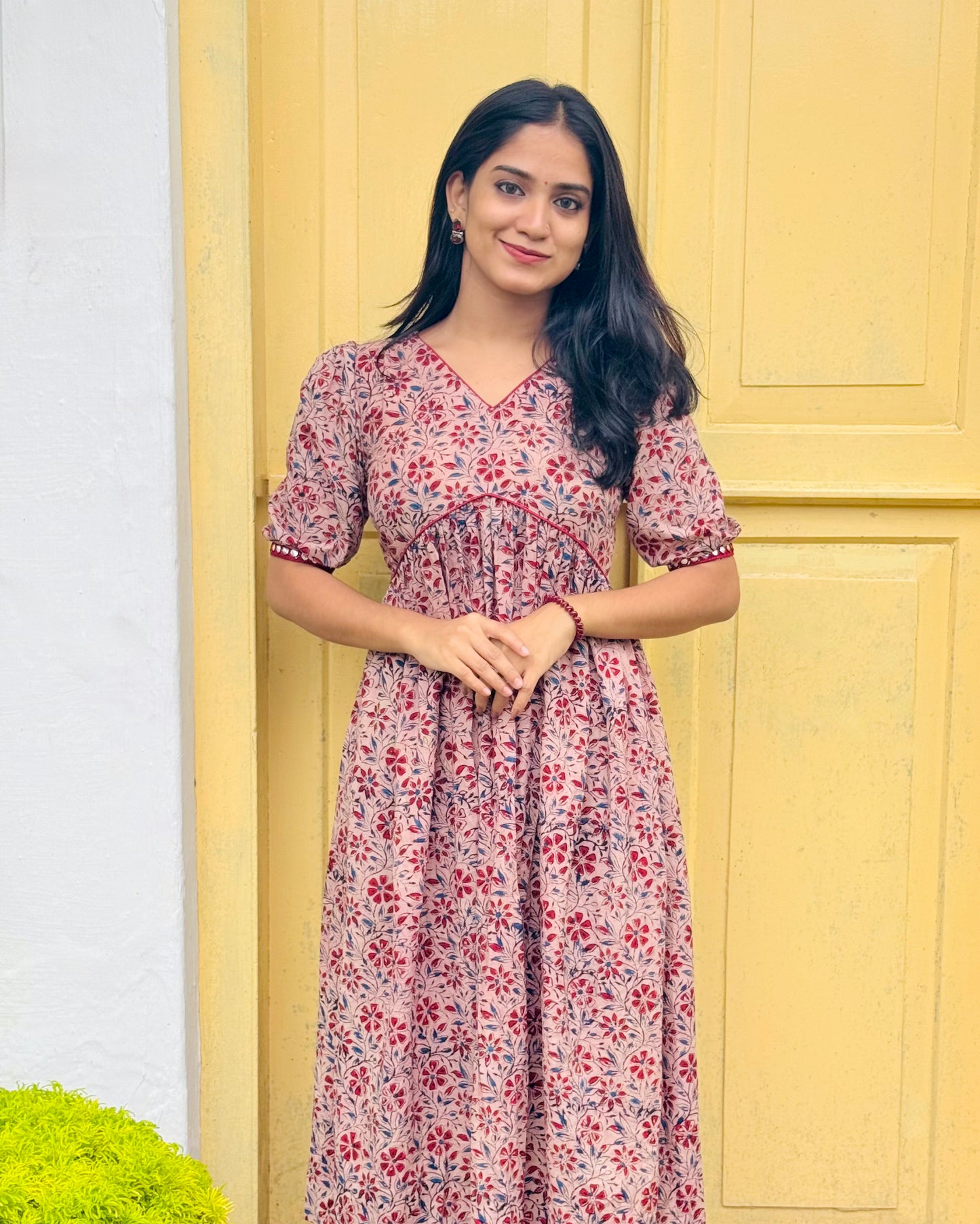 Sangamitra - Kalamkari Handblock Printed Kurta