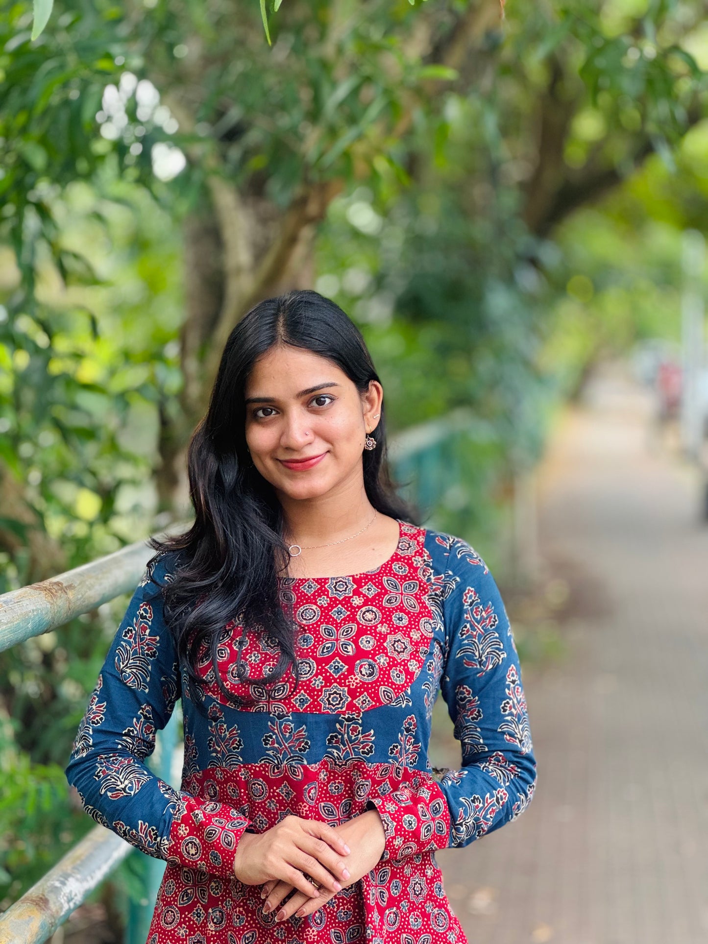 Mantra - Ajrakh Fusion A line Kurta