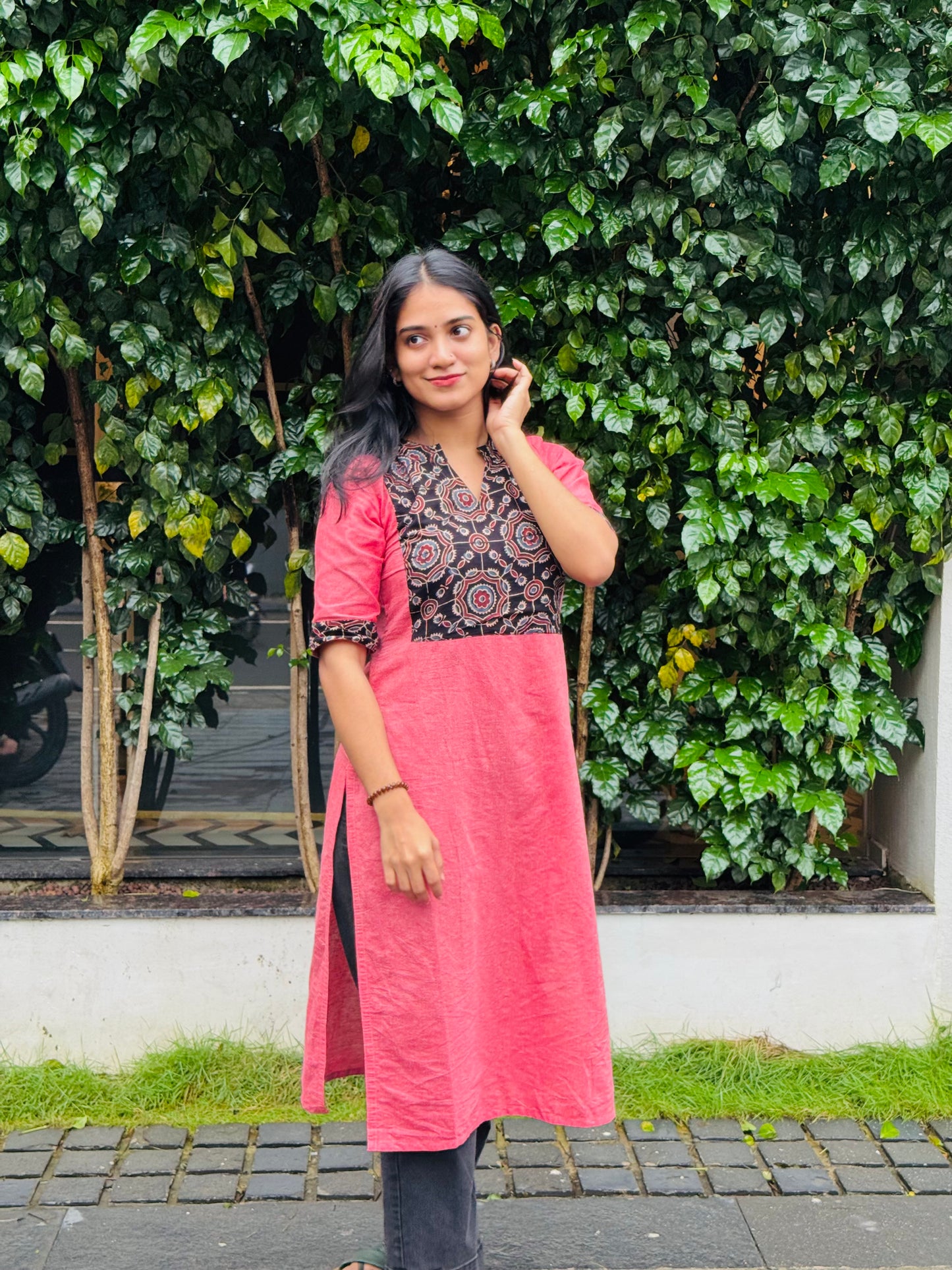 Thea - Ikkat x Ajrakh Fusion Kurta