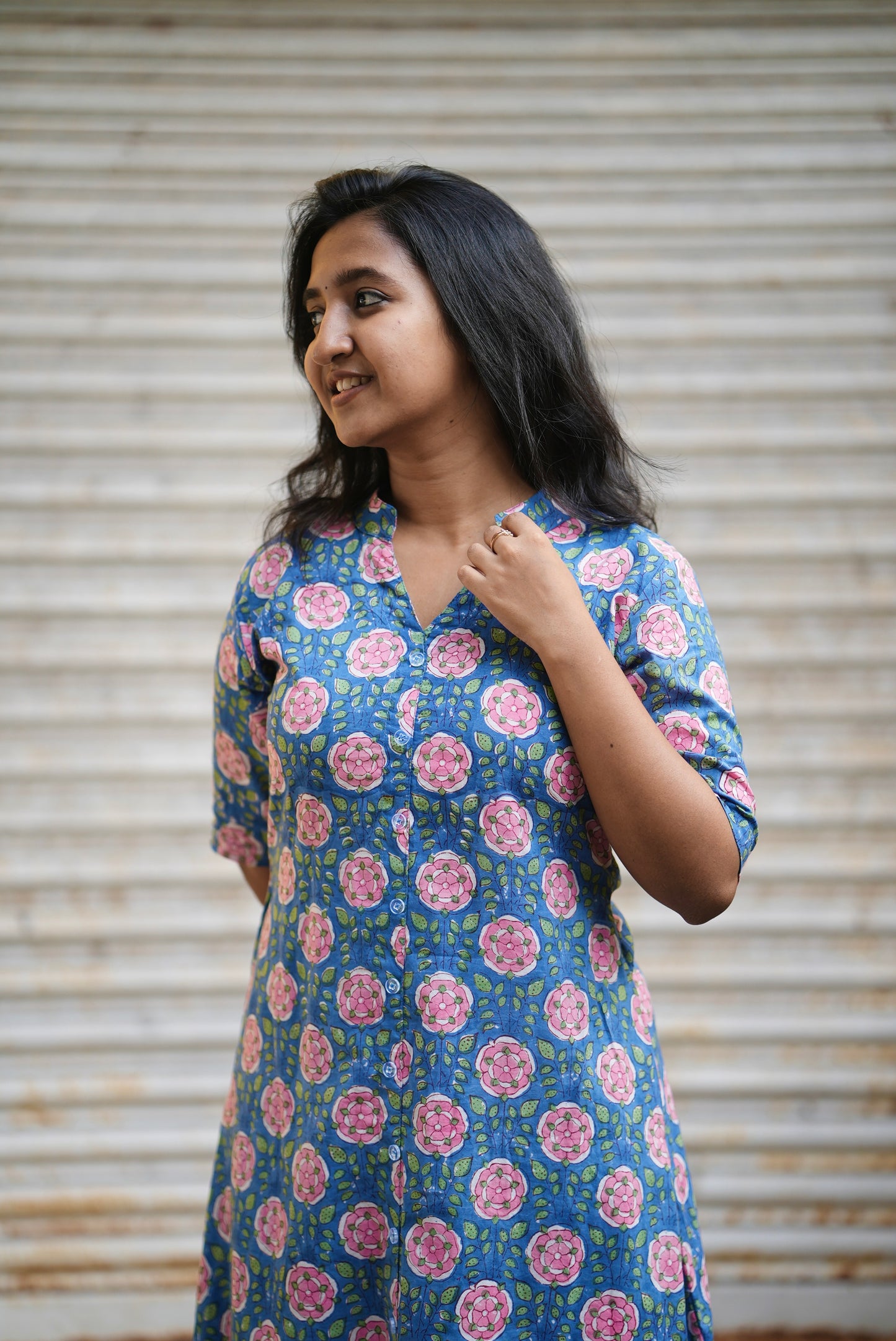 Daisy - Sanganeri Handblock printed Dress