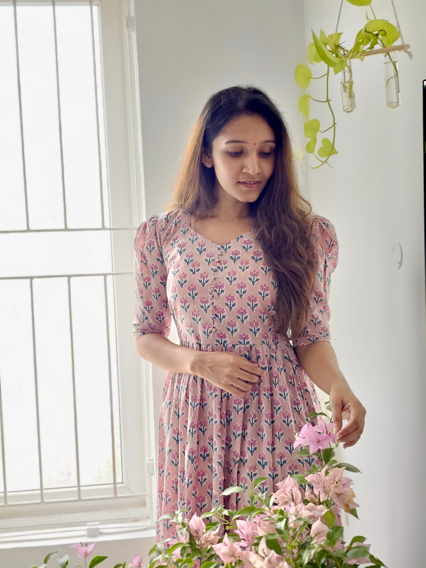 Lovelina - Handblock printed Dress
