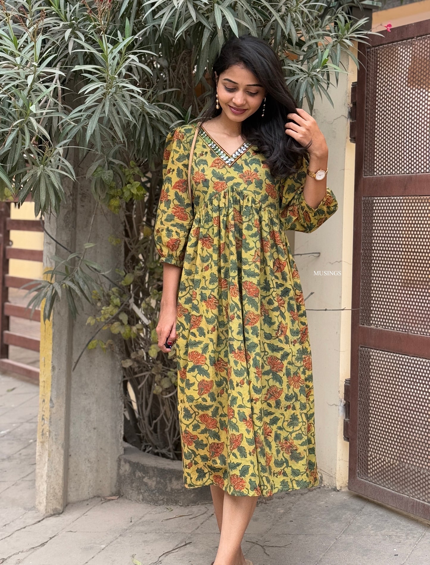 Anjali - Vanaspati Sanganeri Handblock Printed Kurta
