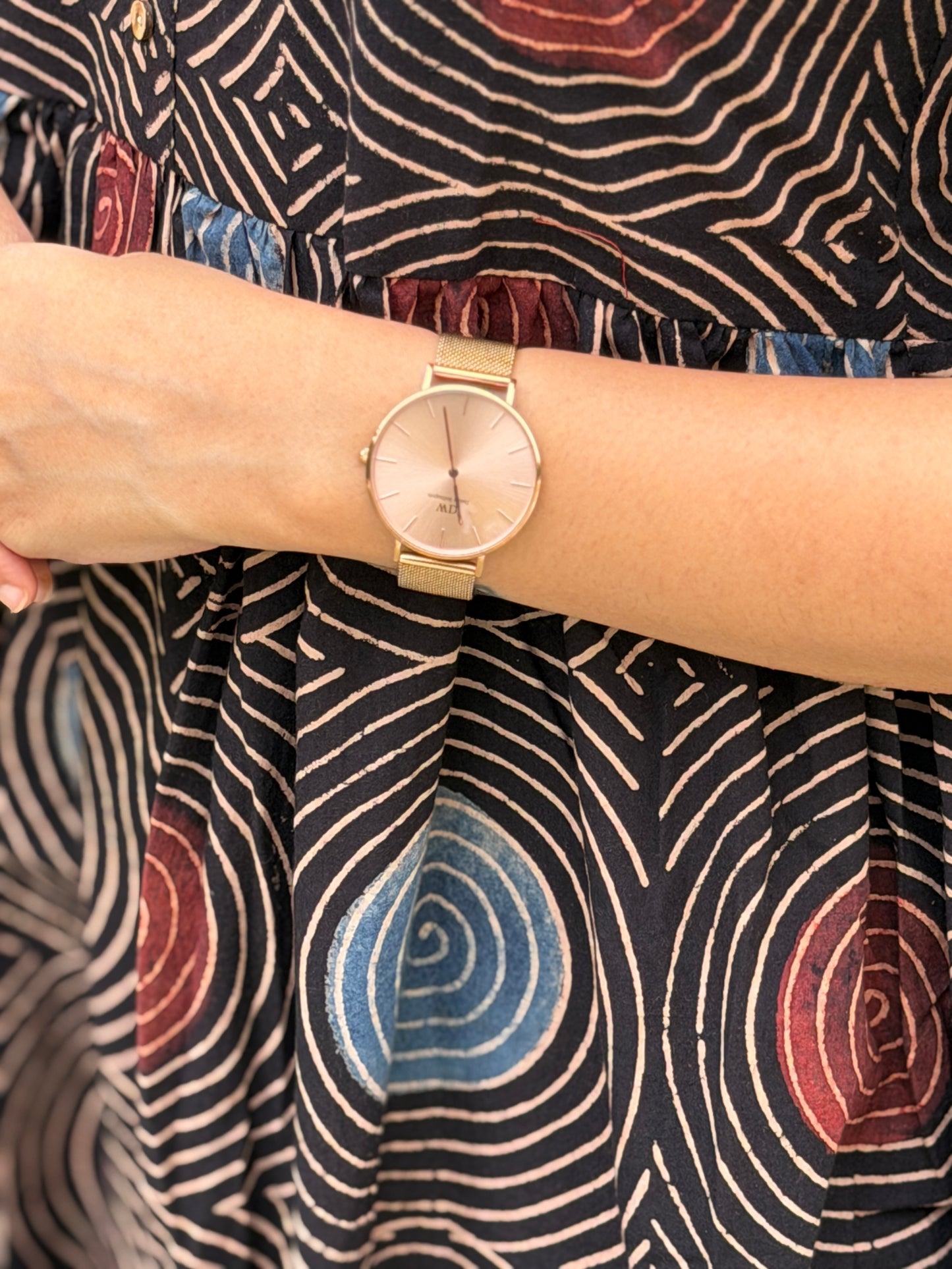 Circle of Life - Ajrakh Handblock Printed Dress