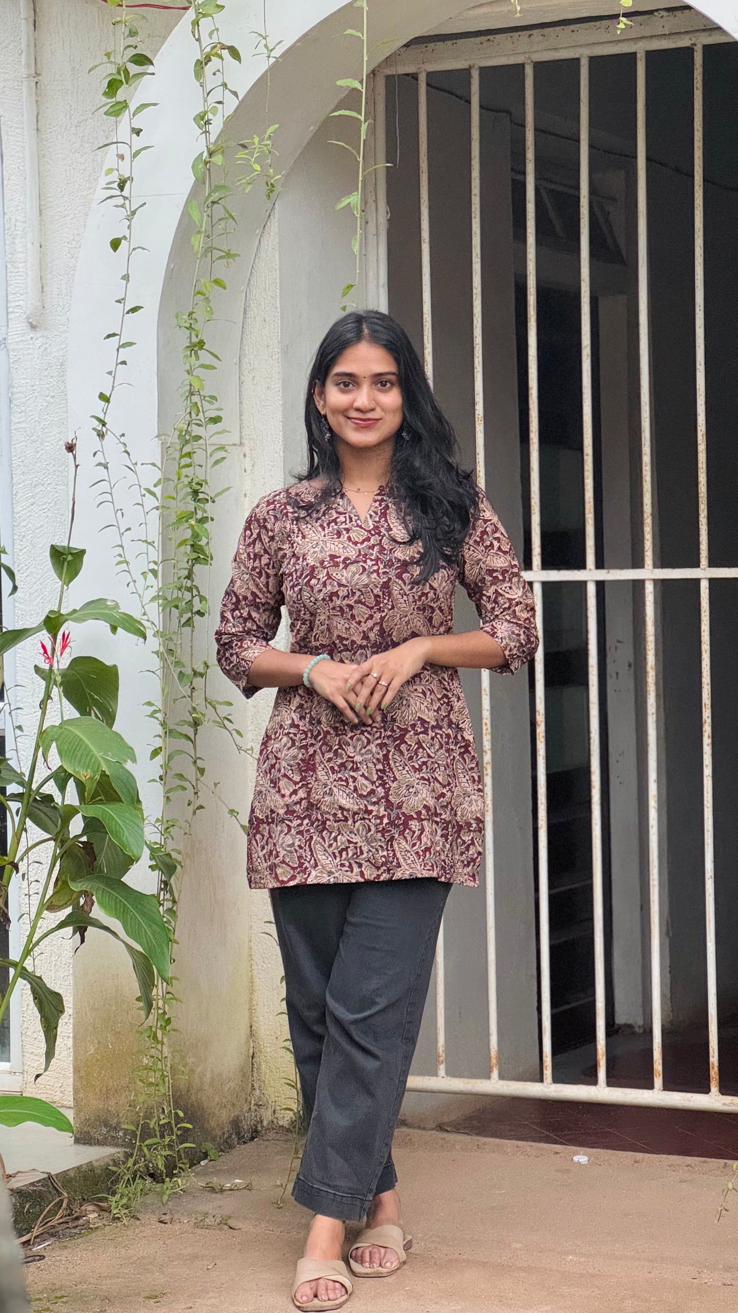 Adhira - Kalamkari Handblock Printed Kurta