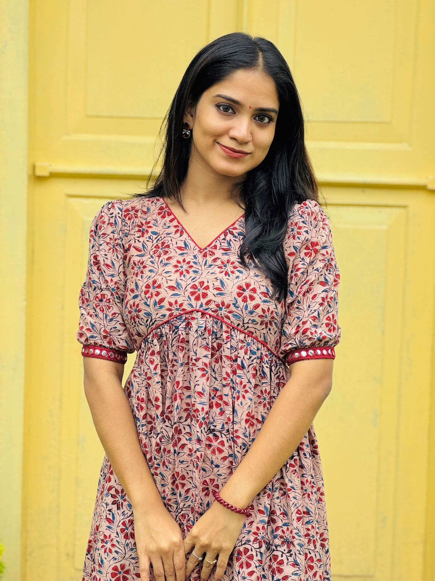 Sangamitra - Kalamkari Handblock Printed Kurta