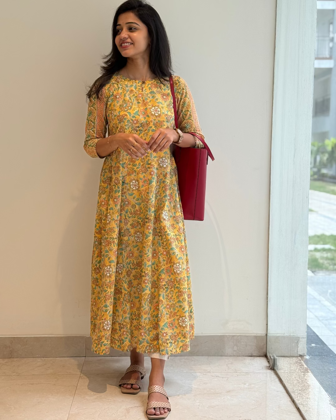 Blossom - Sanganeri Handblock Printed Anarkali Panel Kurta