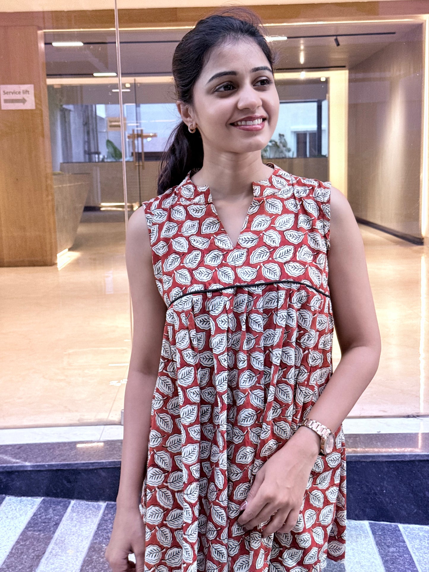 Anya - Bagru Handblock Printed Short Kurta
