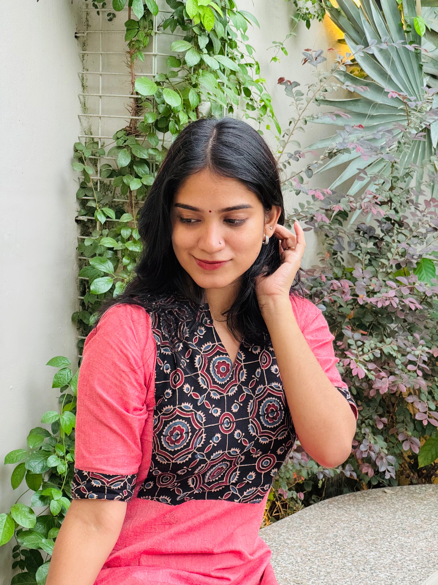 Thea - Ikkat x Ajrakh Fusion Kurta