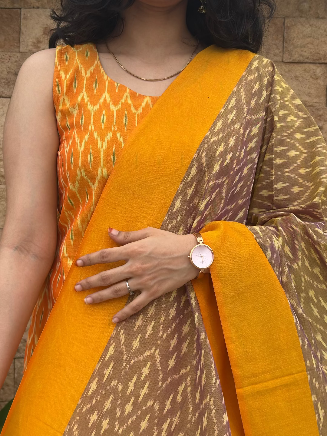 Madhi - Ikkat Kurta and Dupatta Set