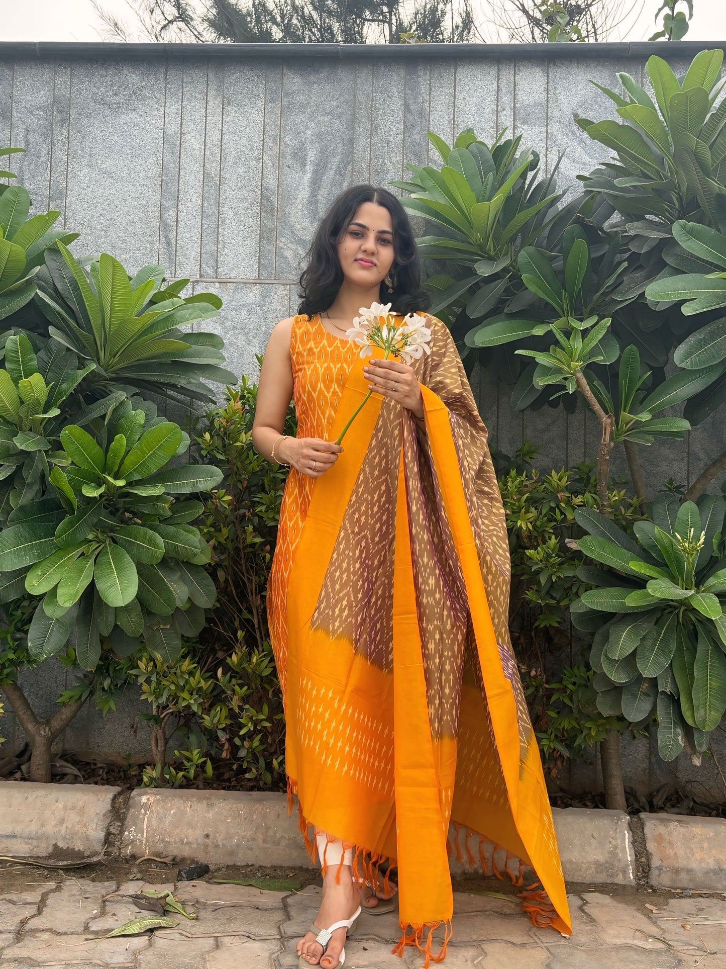 Madhi - Ikkat Kurta and Dupatta Set