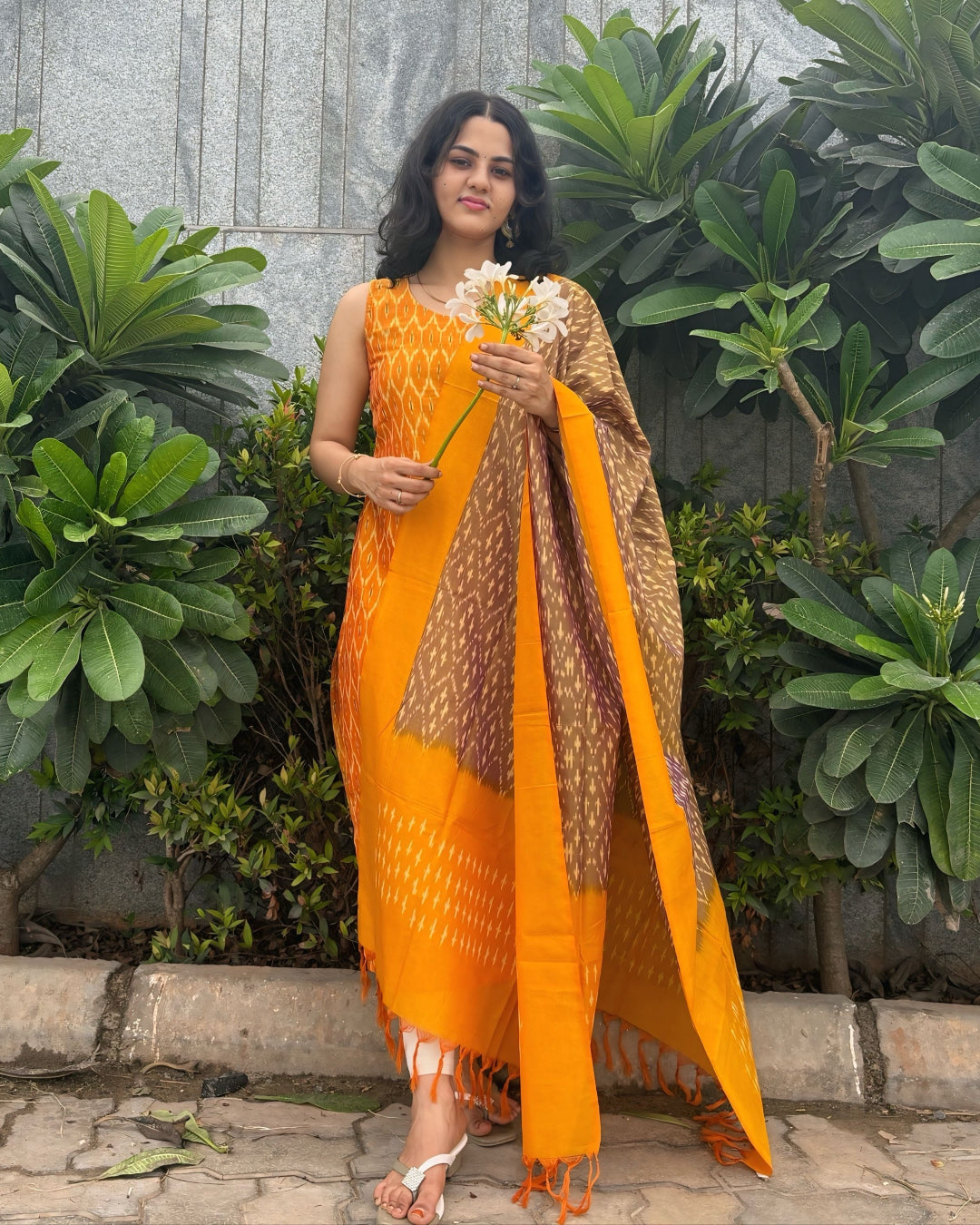 Madhi - Ikkat Kurta and Dupatta Set