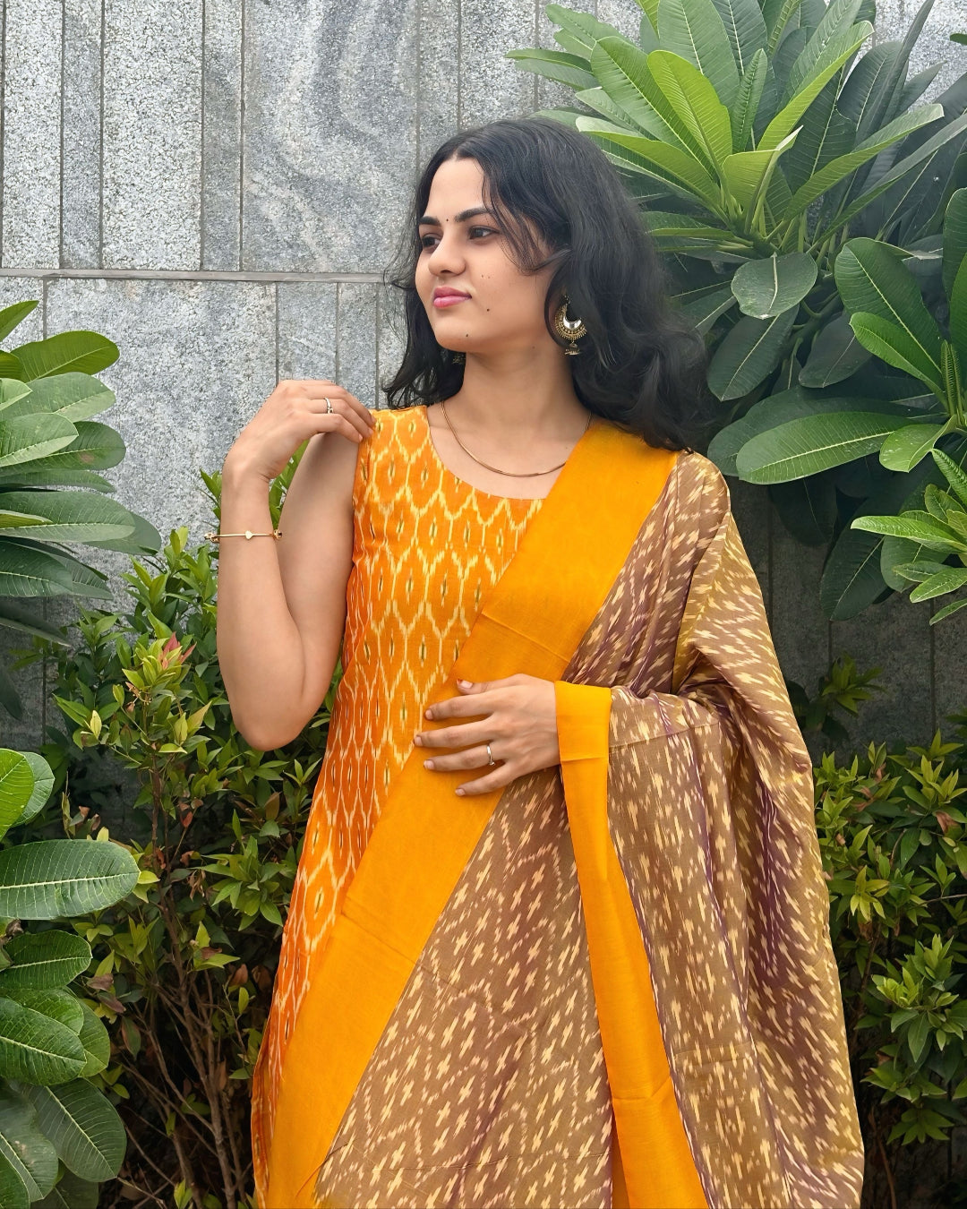 Madhi - Ikkat Kurta and Dupatta Set