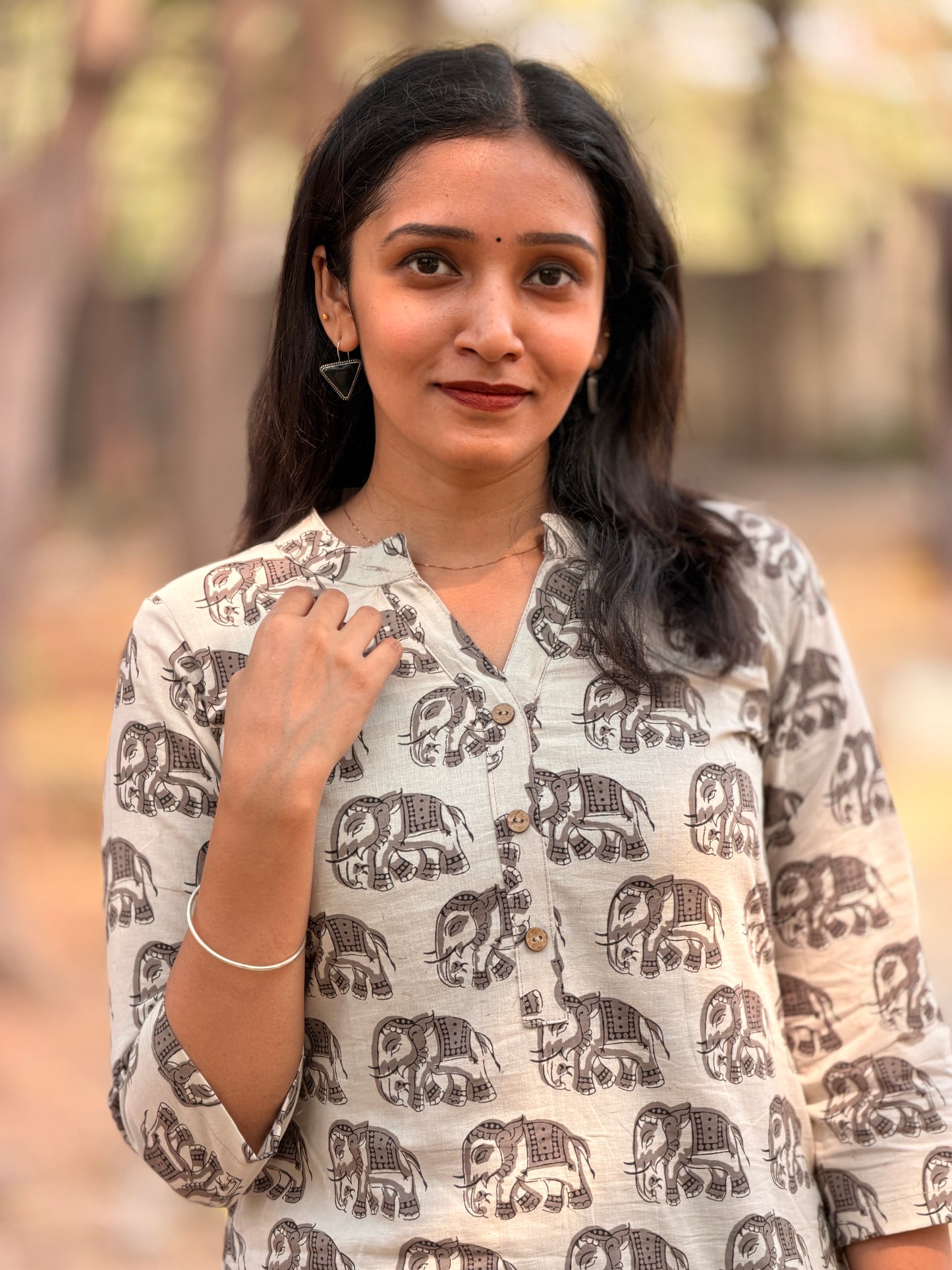 Anima - Bagru Handblock Printed Short Kurta