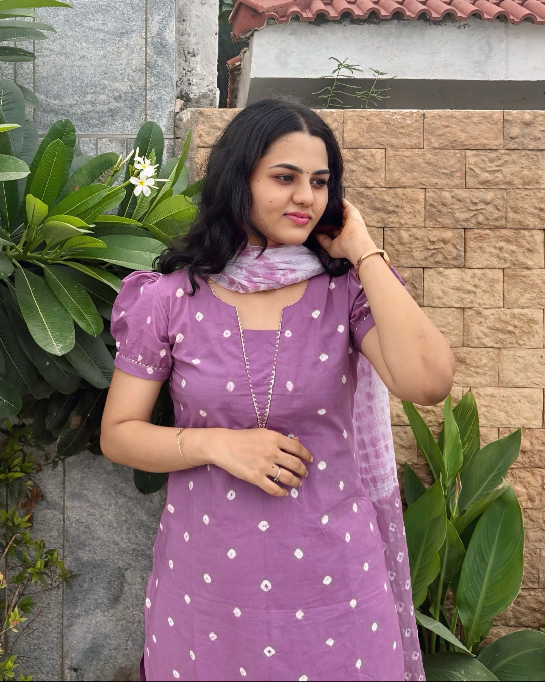 Saanvi Bandhej Kurta Set