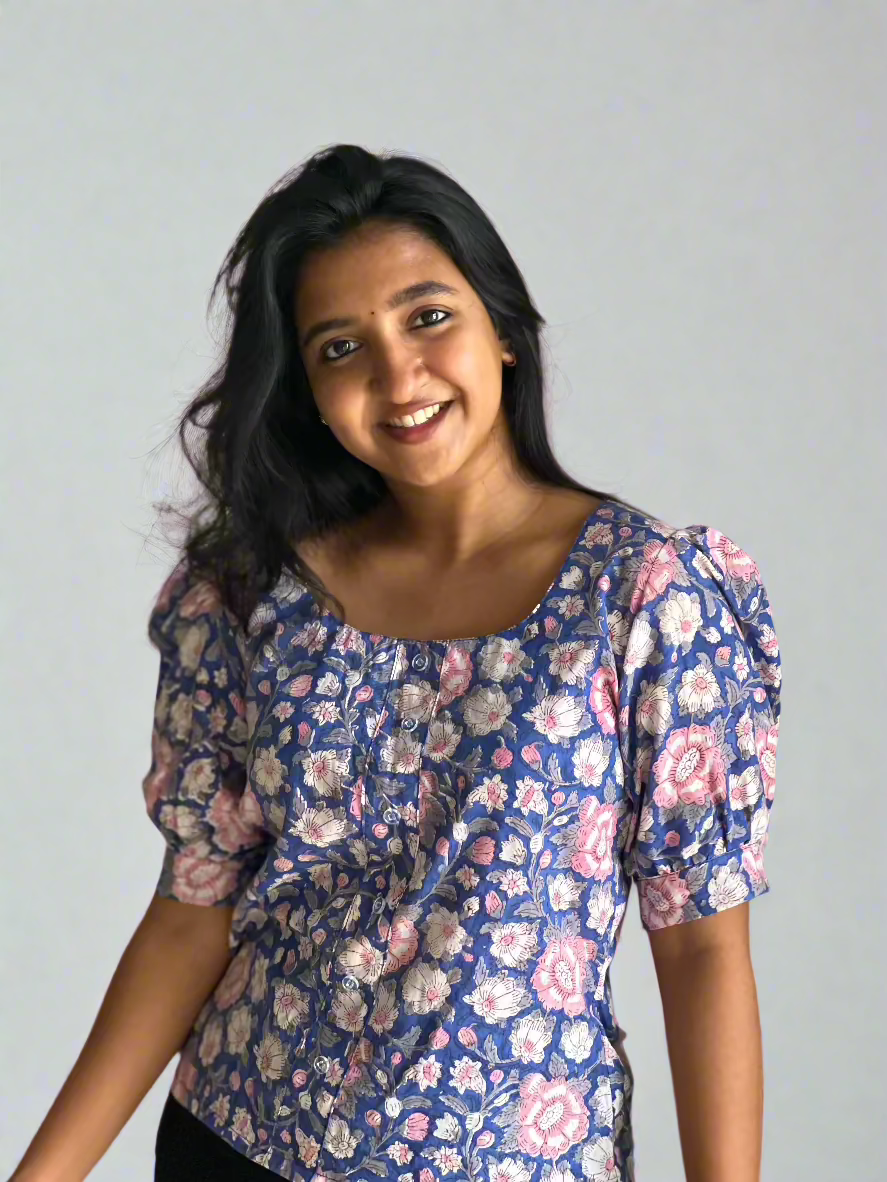 Bloom - Sanganeri Handblock Printed