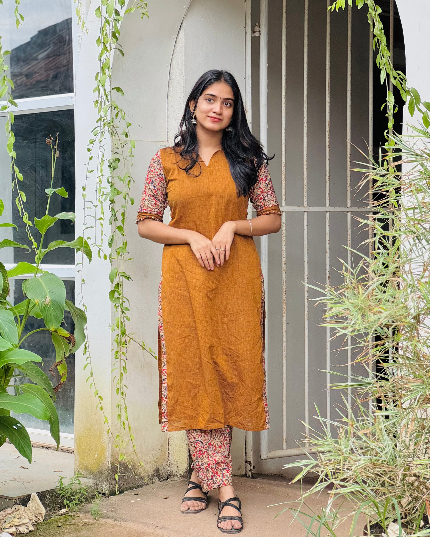 Lakshmi - Mangalgiri x Kalamkari Kurta Set
