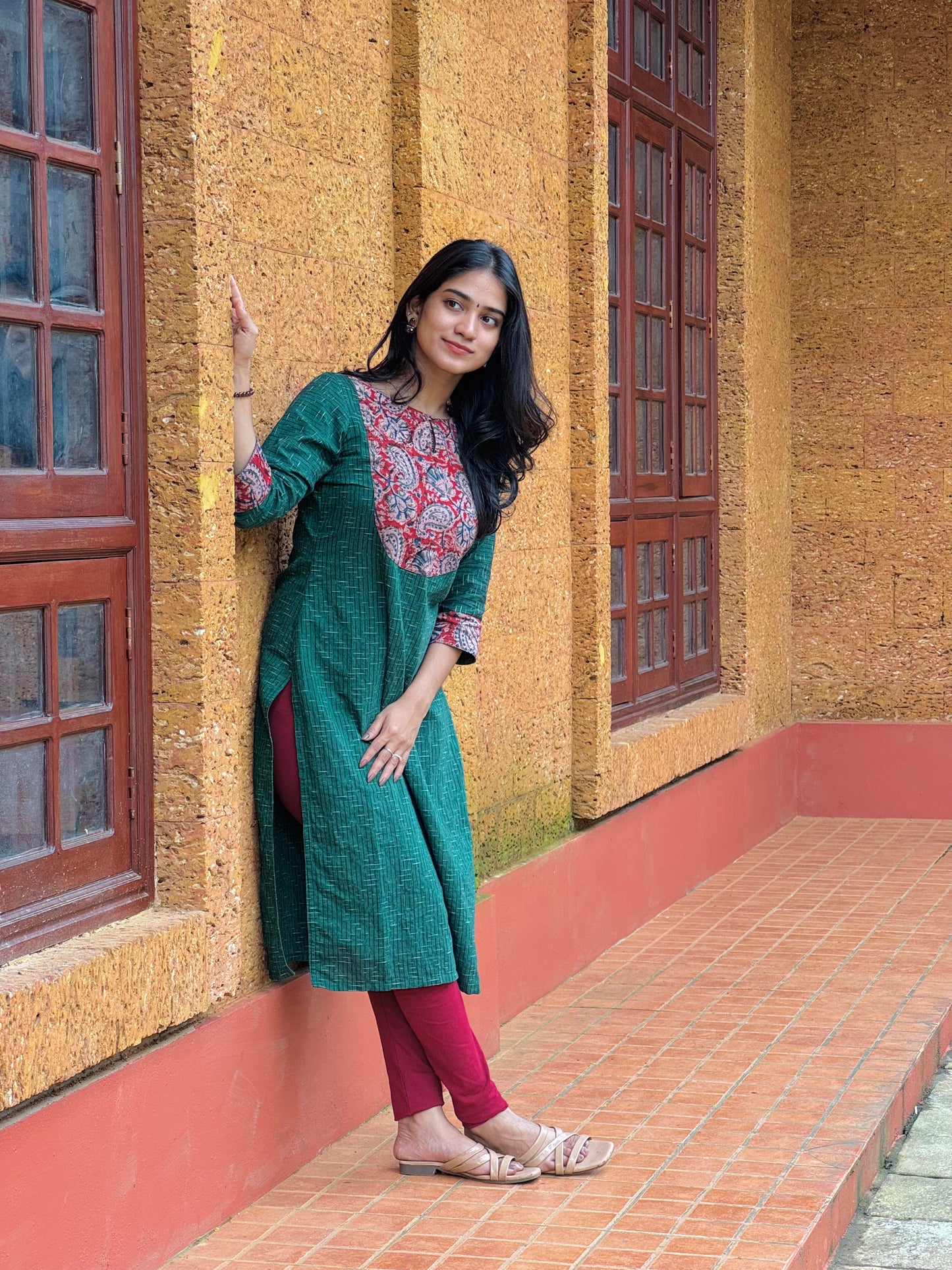 Kadambari - Ikkat x Kalamkari Fusion Kurta