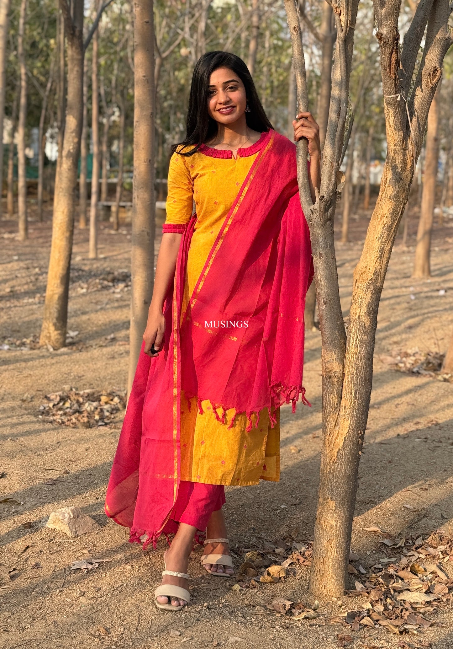 Oyila - South Cotton Kurta Set