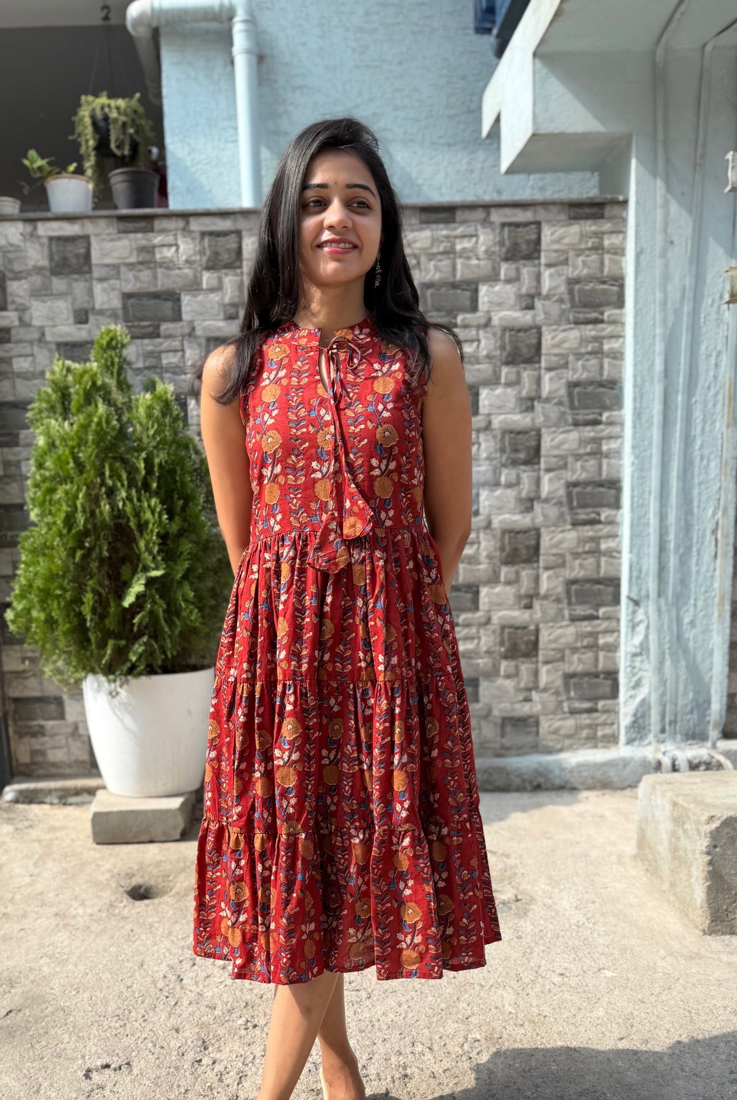 Isabel - 3 Tier Block Printed Dress
