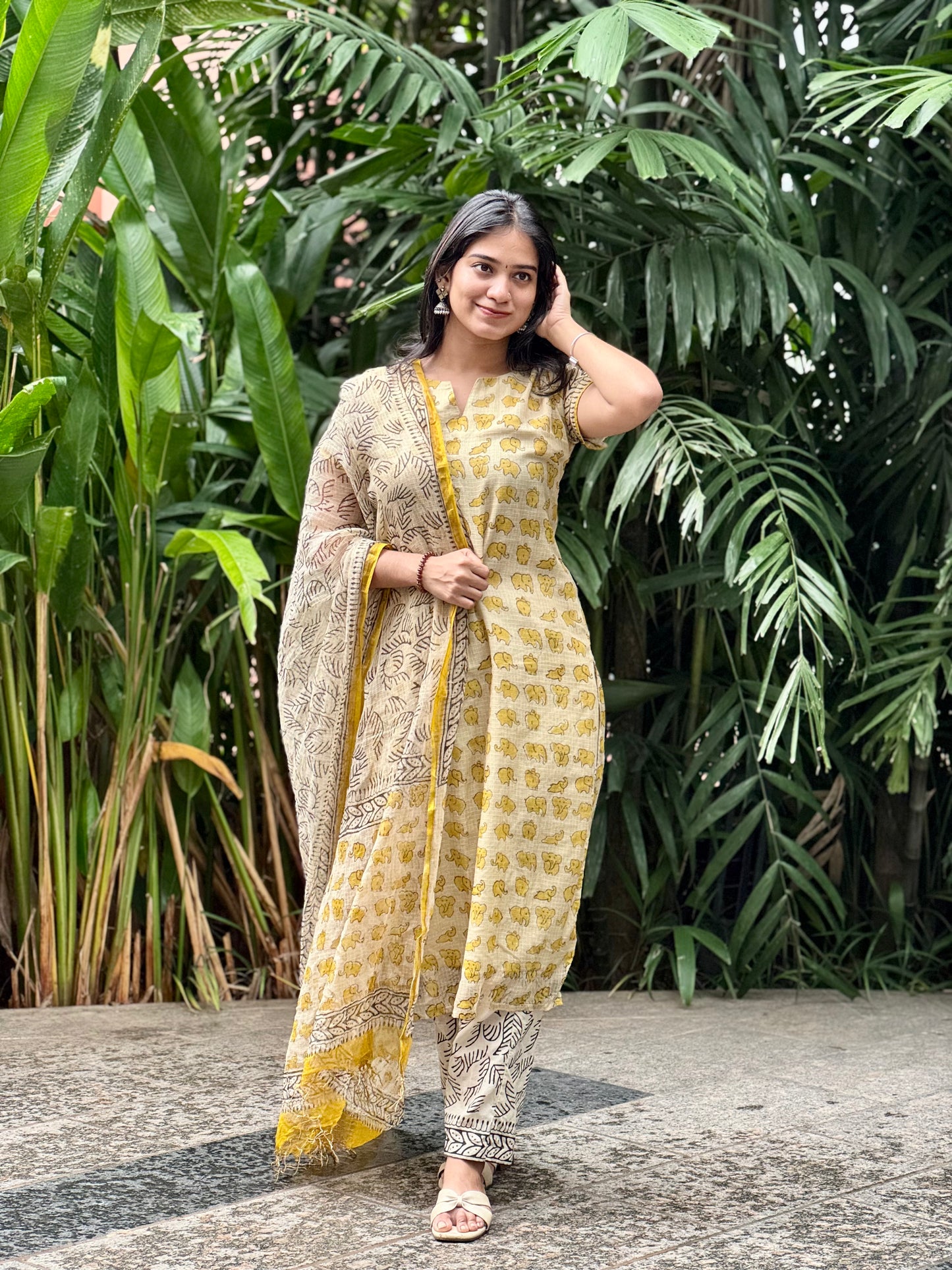 Jumbo - Kota Handblock Printed Suit Set