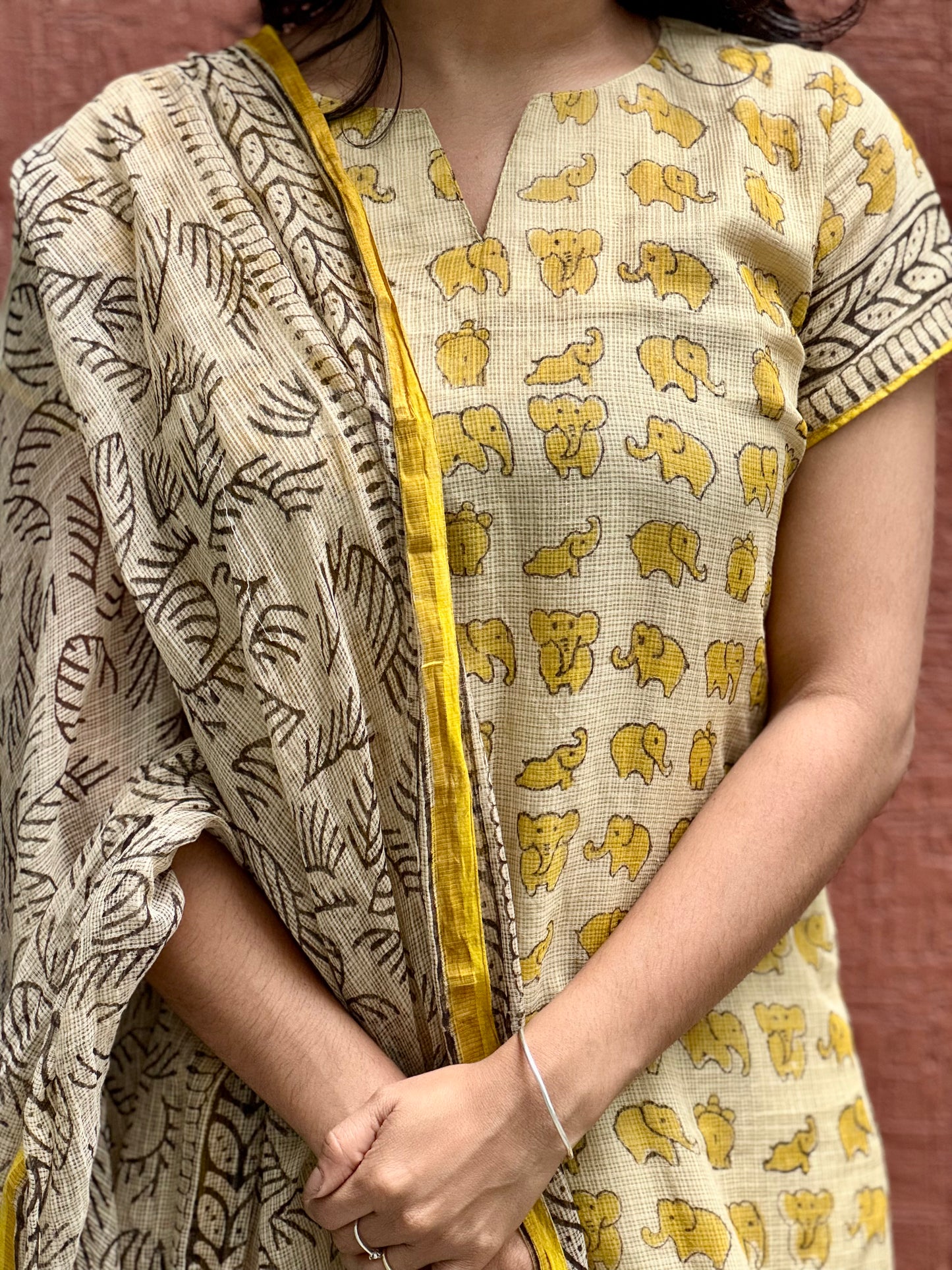 Jumbo - Kota Handblock Printed Suit Set