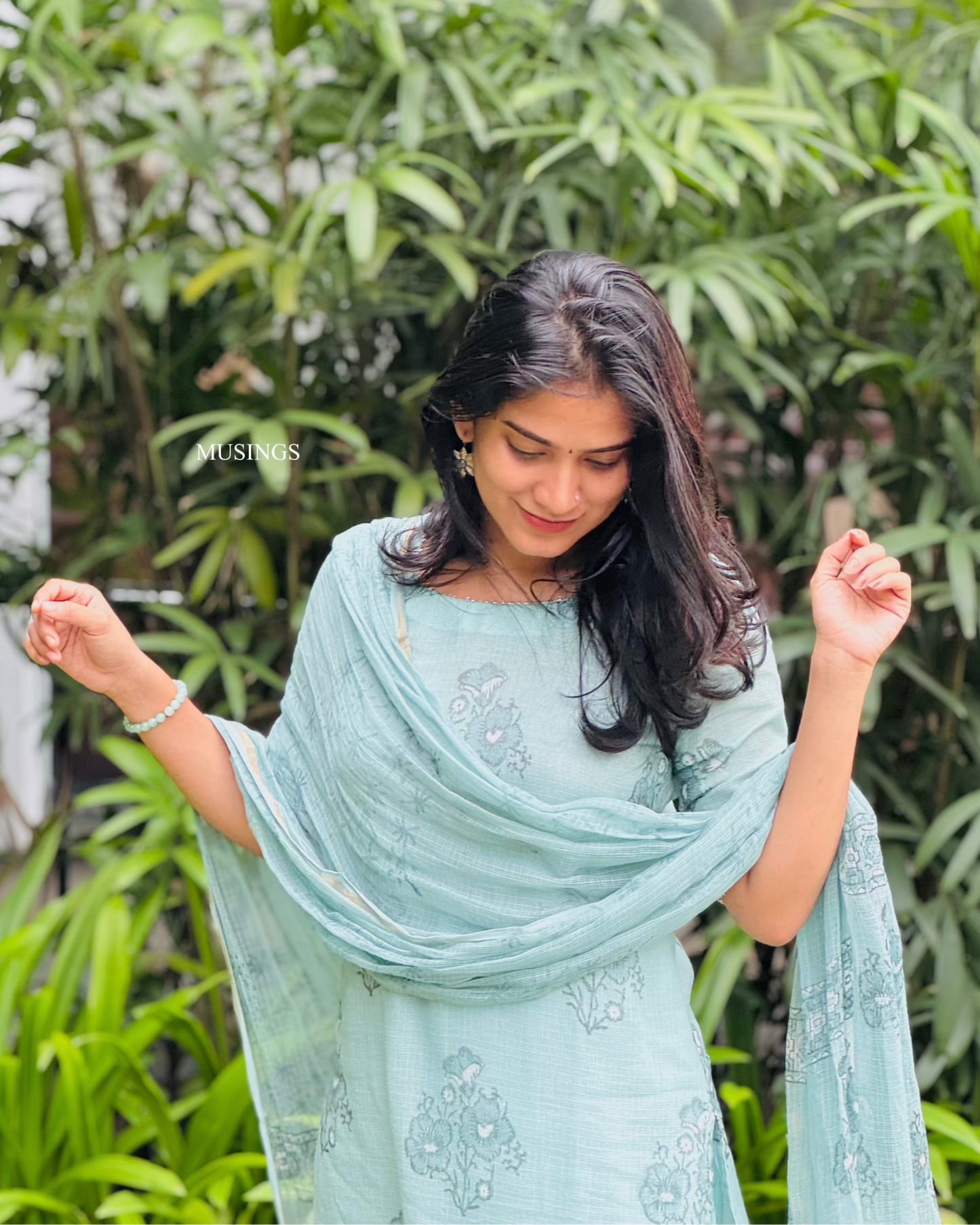 Lilah - Premium Handblock Printed Kota Suit Set