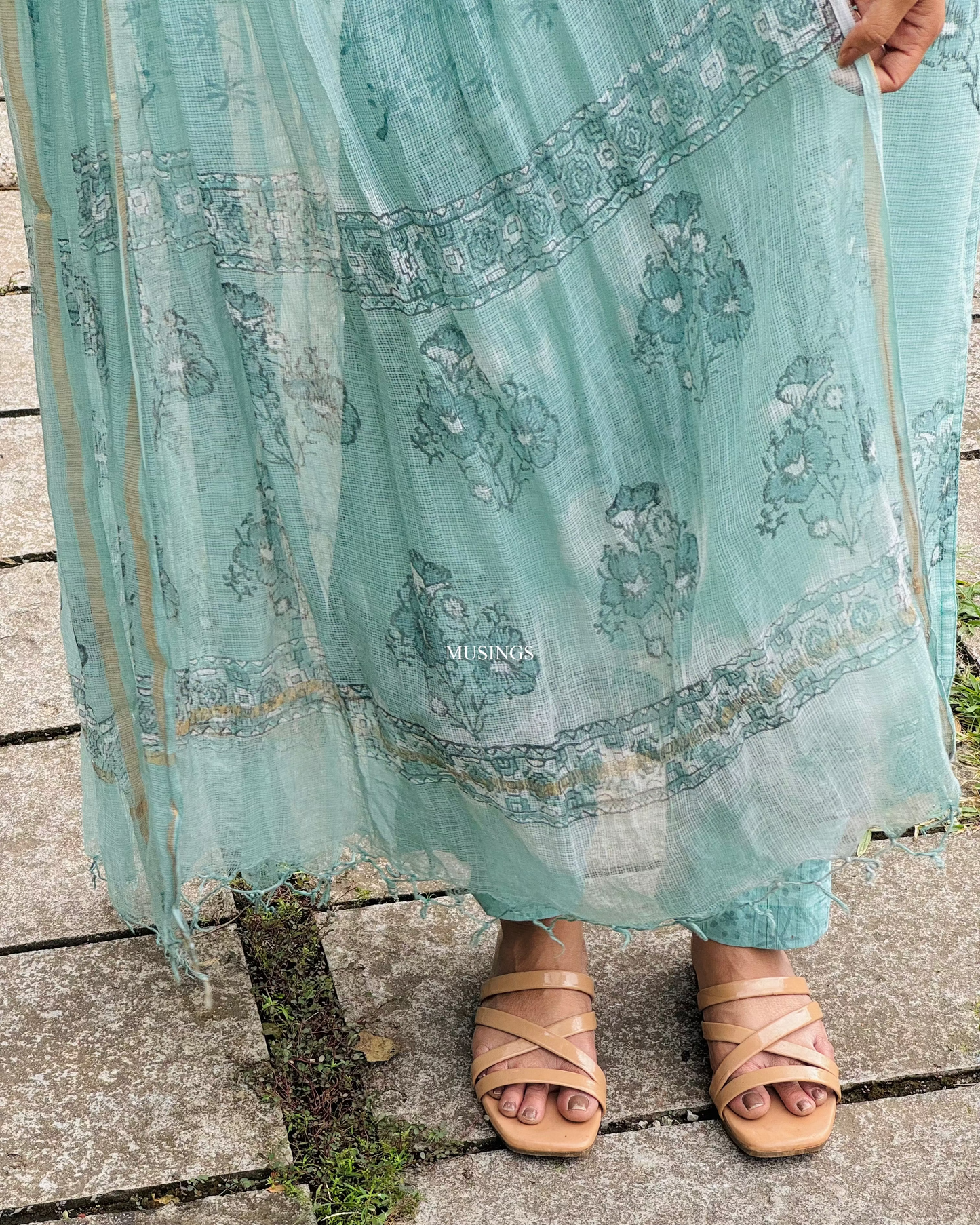 Lilah - Premium Handblock Printed Kota Suit Set