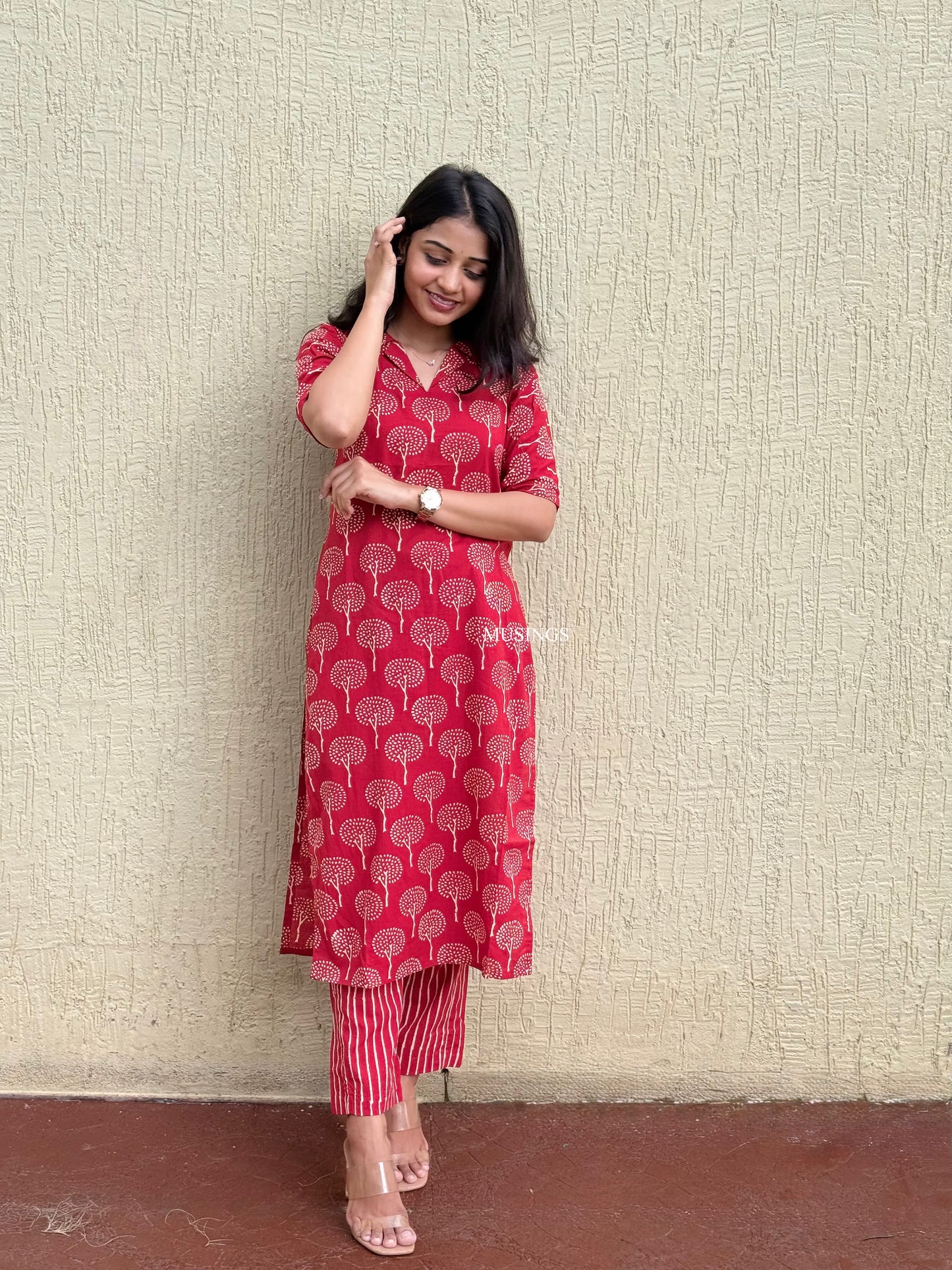 Mithra - Sanganeri Handblock Printed Kurta Set