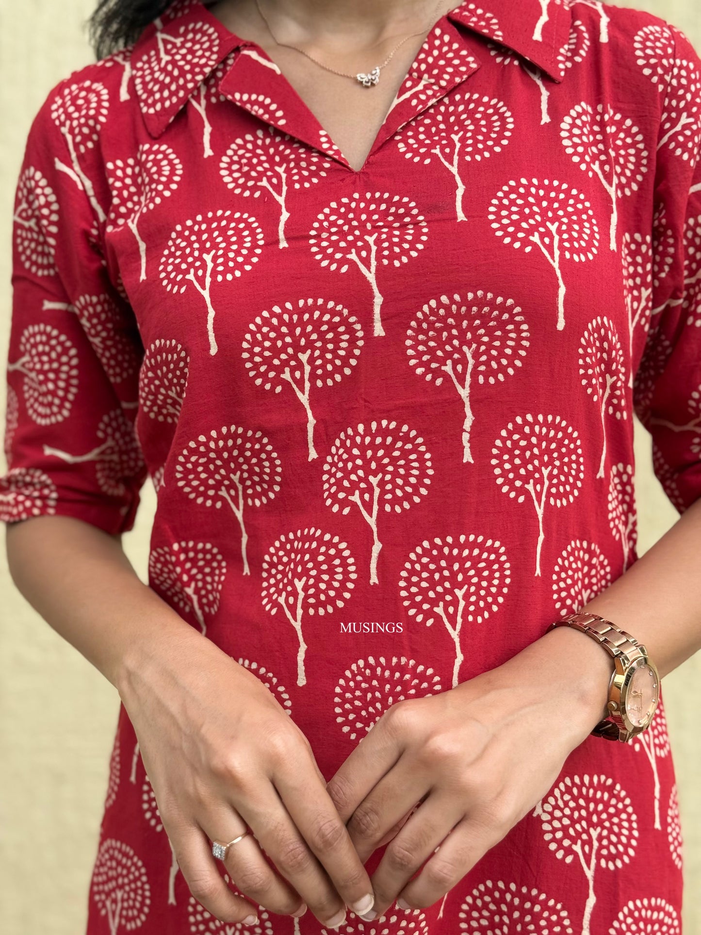 Mithra - Sanganeri Handblock Printed Kurta Set