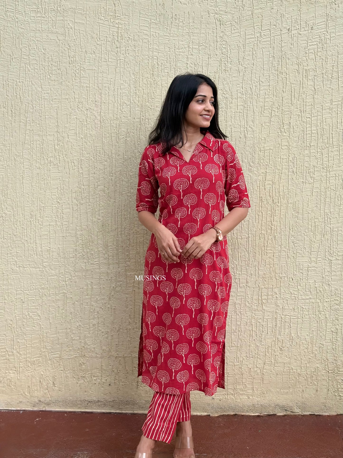 Mithra - Sanganeri Handblock Printed Kurta Set