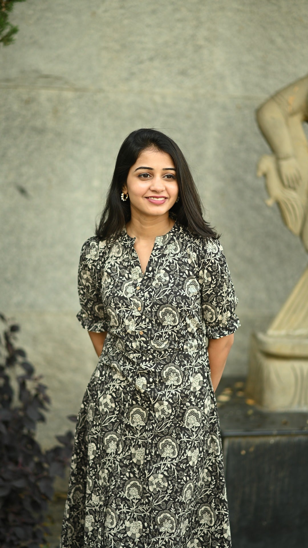 Alisha - Bagru Handblock Printed Dress
