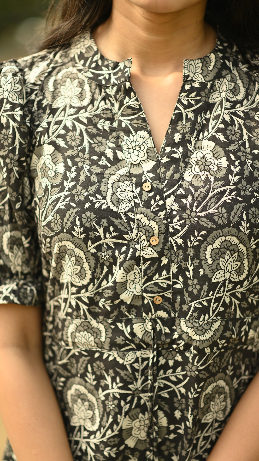 Alisha - Bagru Handblock Printed Dress