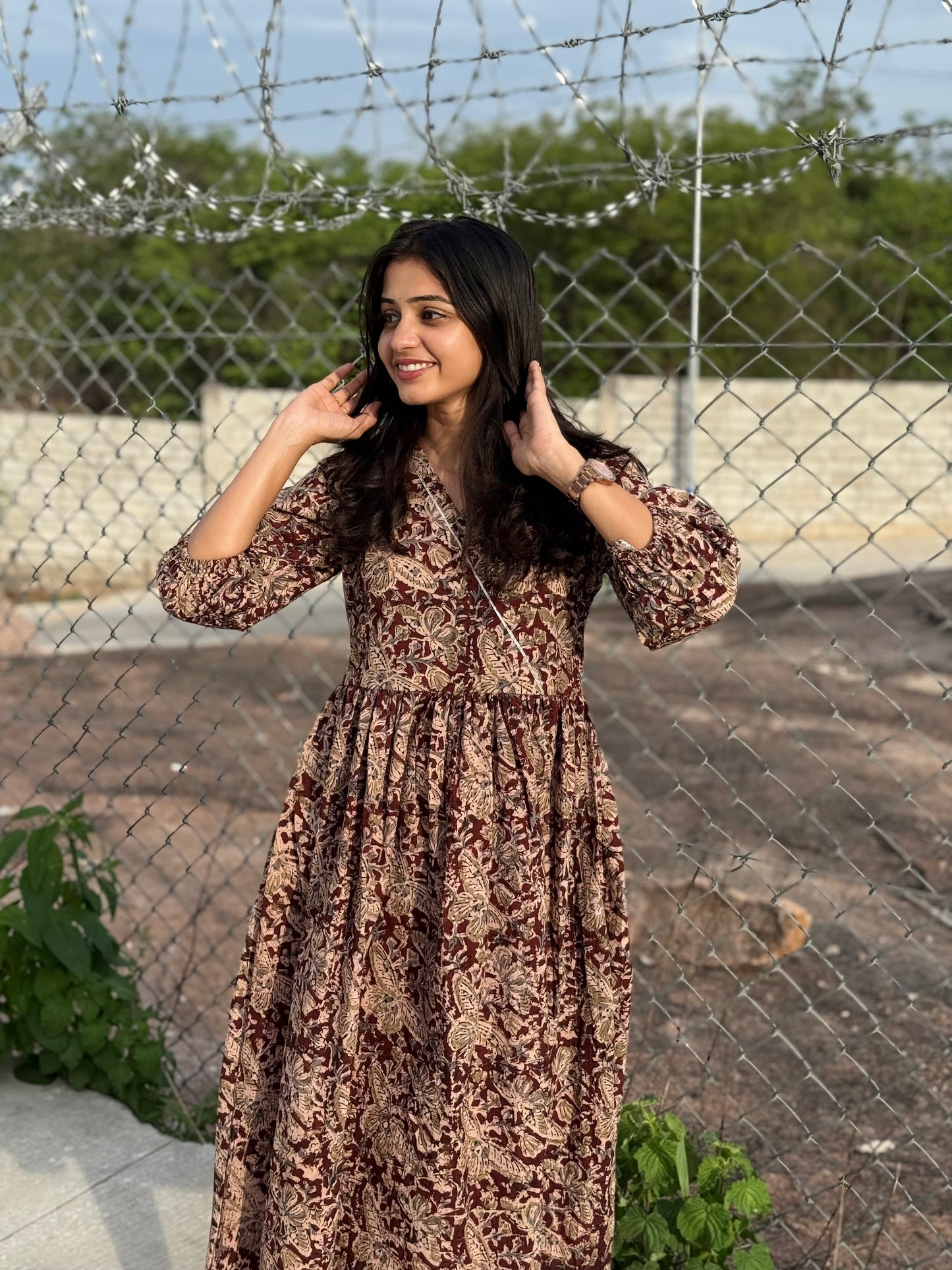 Aranya - Kalamkari Handblock Printed Dress