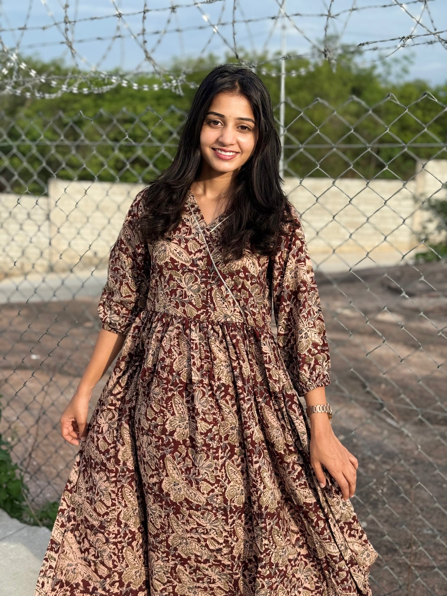 Aranya - Kalamkari Handblock Printed Dress
