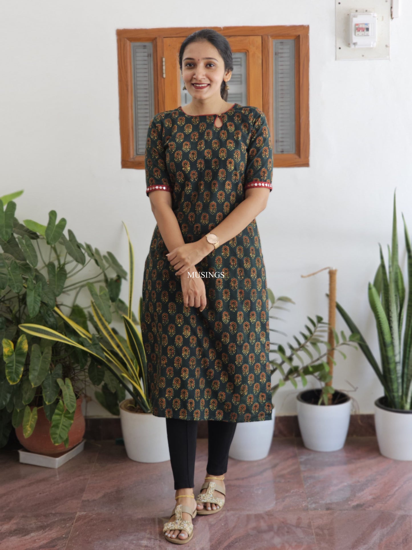 Sahana - Ajrakh Handblock Printed Kurta
