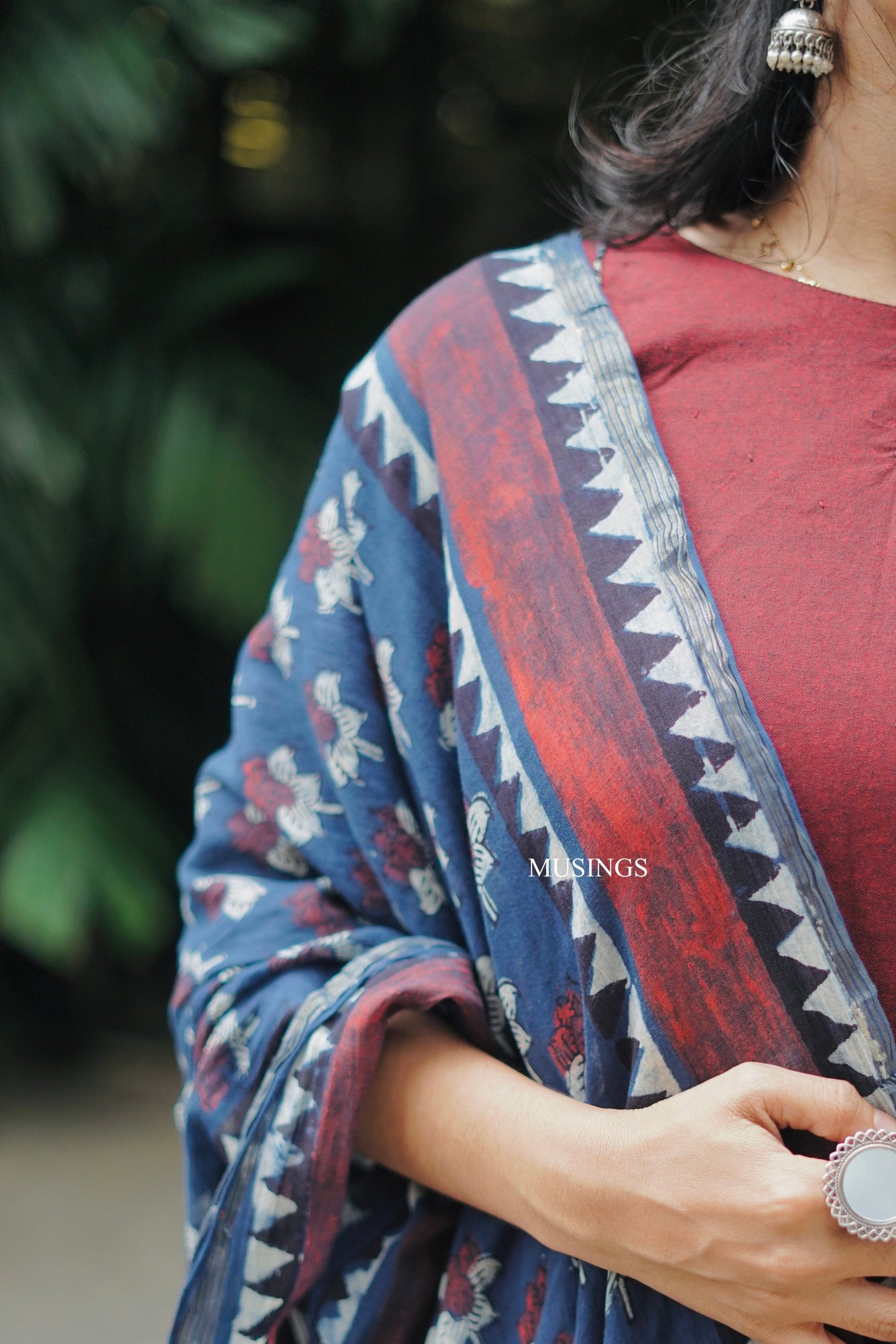 Bhumi - Handloom Cotton x Ajrakh Dupatta Kurta Set