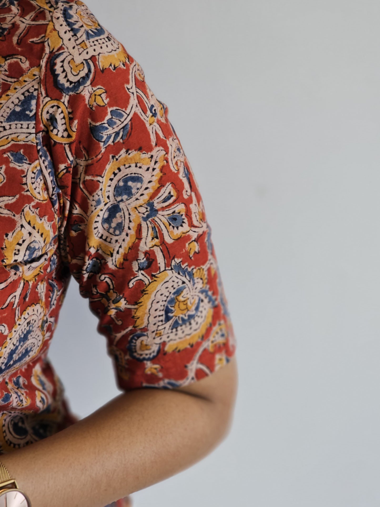 Suhasini - Kalamkari Handblock Printed Crop Top