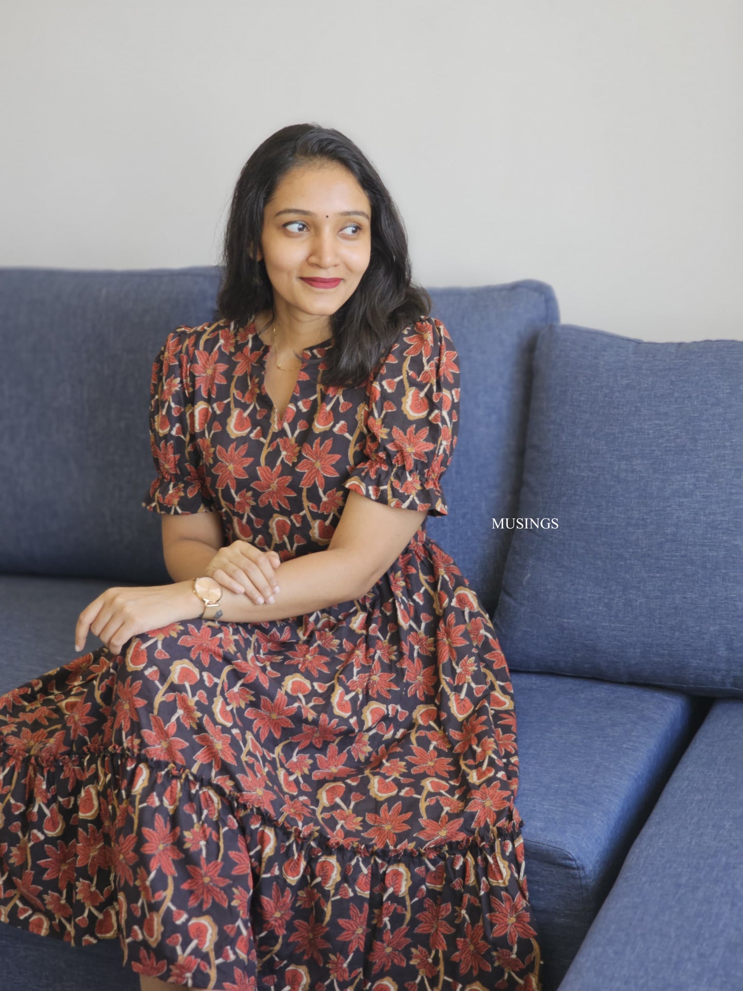 Anantya - Sanganeri Floral Dress