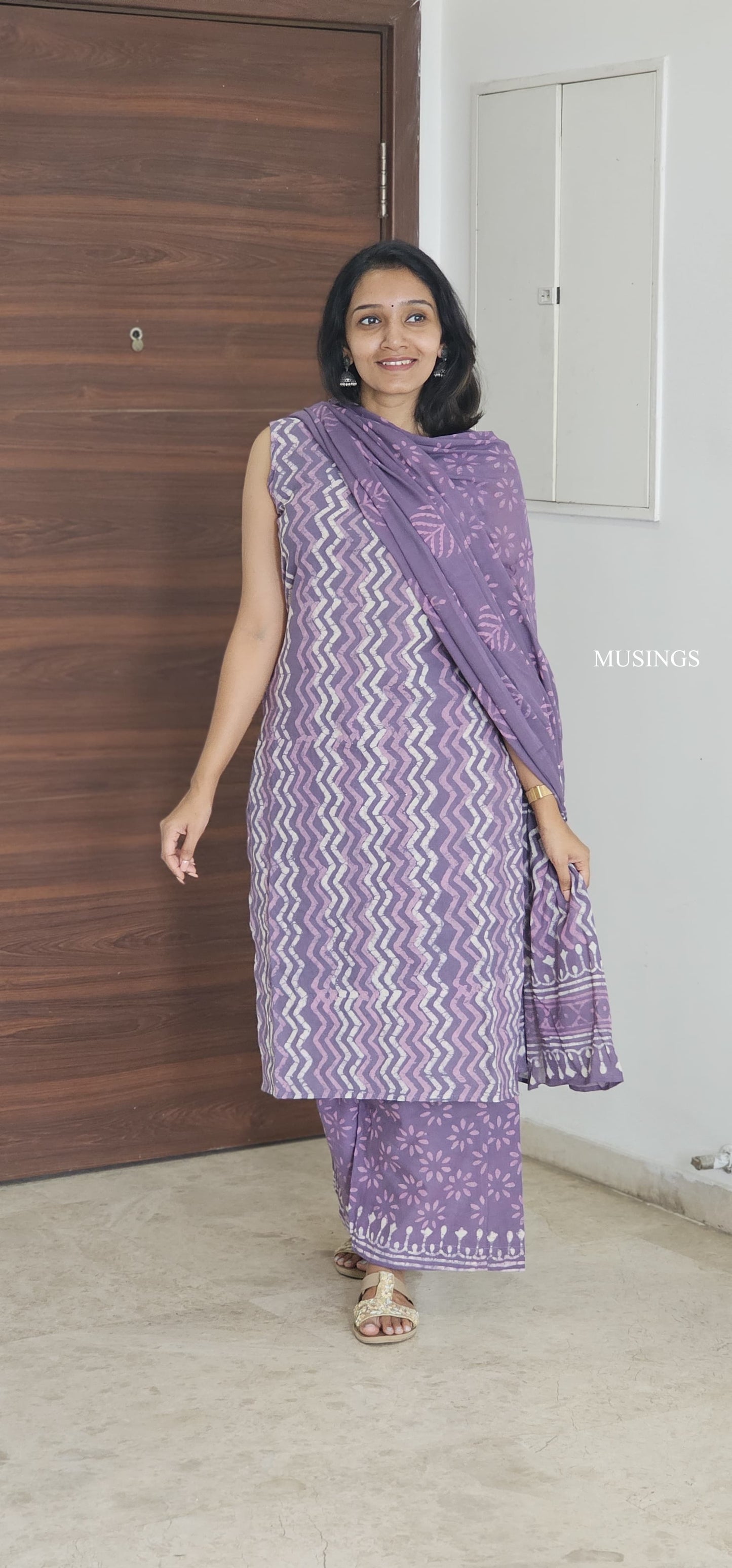 Charvi - Dabu Handblock Printed Kurta Set