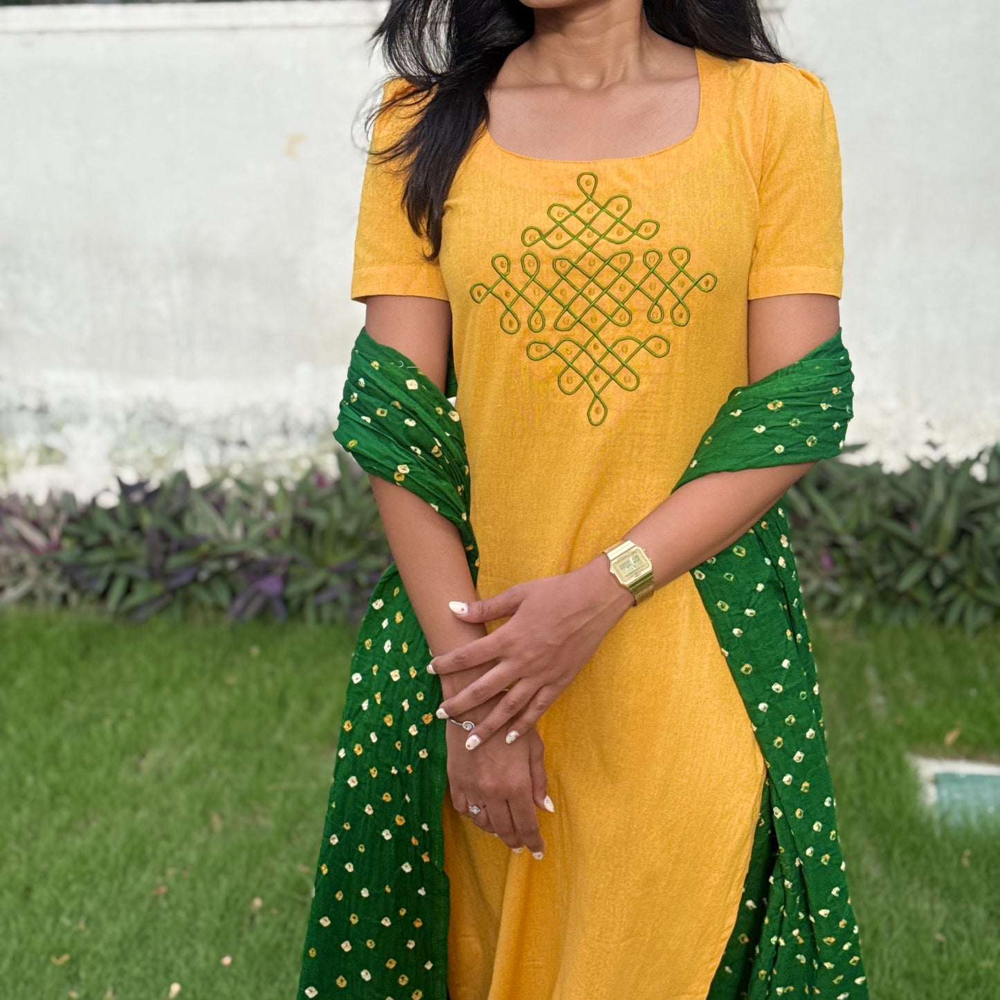 Paavai - Kolam Embroidered Kurta