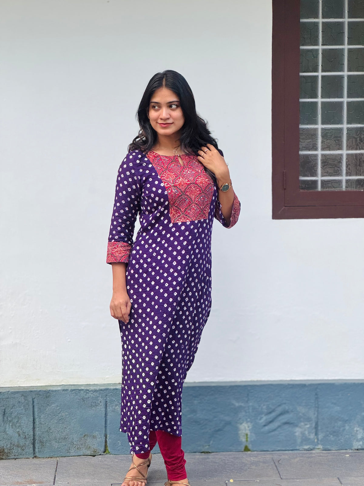 Komal - Bandhej x Ajrakh Fusion Kurta