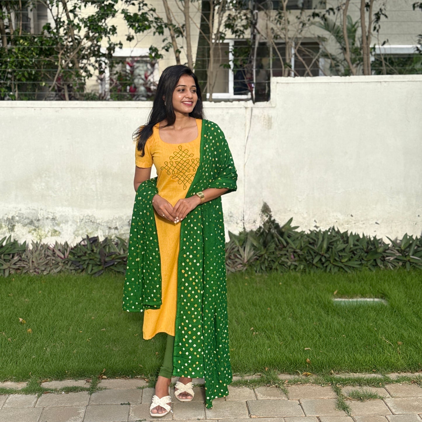 Paavai - Kolam Embroidered Kurta